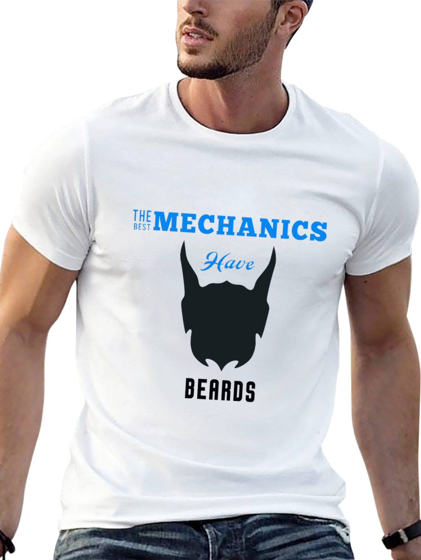 Mechanics with Beards Black T-Shirt