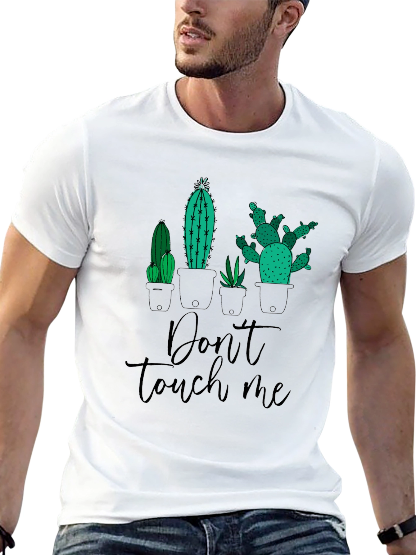 Dont Touch Me Cactus T-Shirt - Graphic Novelty Tee