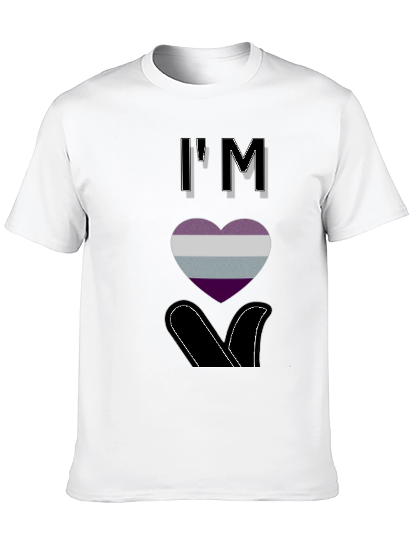 Asexual Pride T-Shirt - Im Ace Heart Design