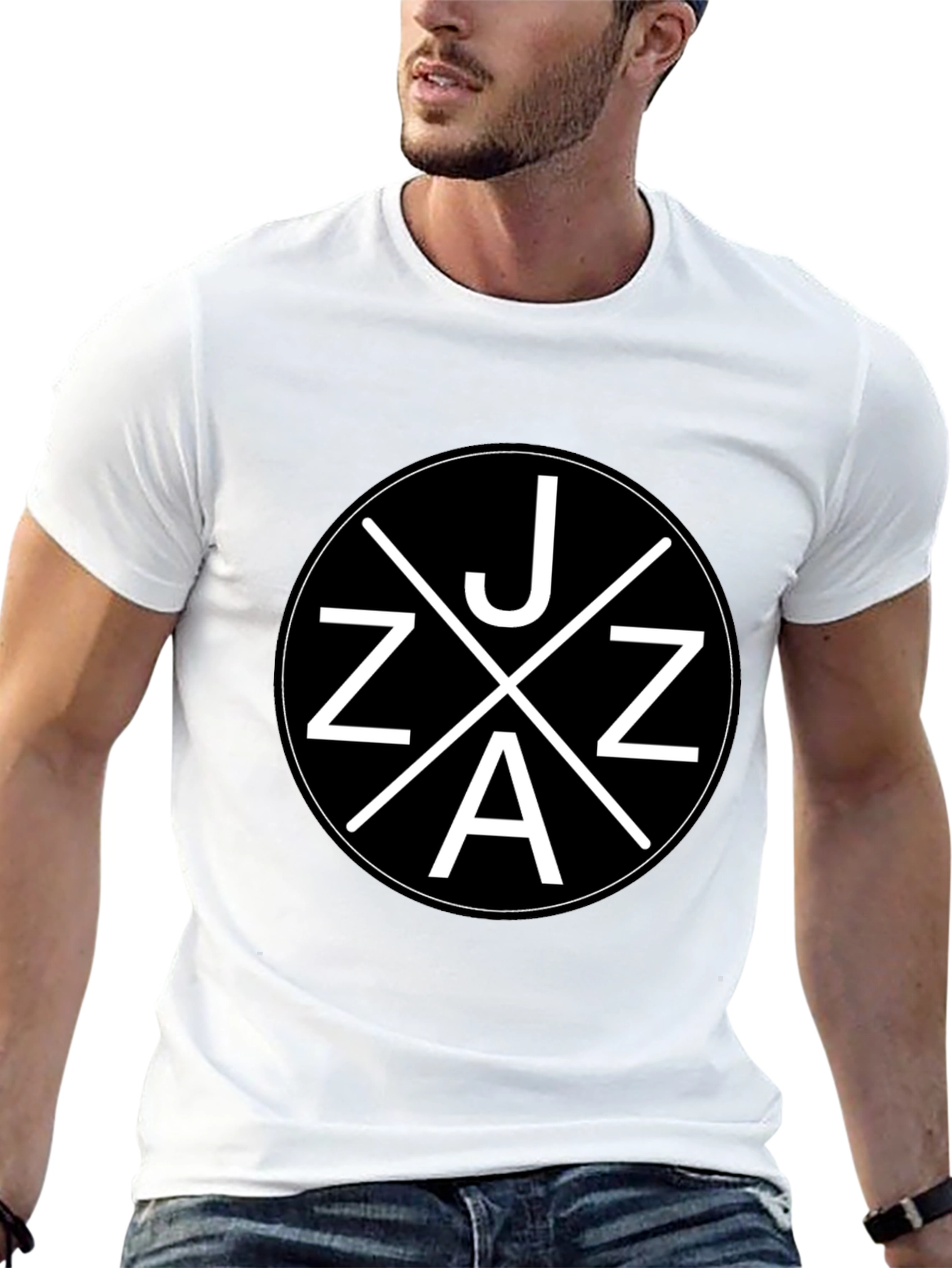 JAZZ Graphic Tee - Unisex Black Cotton T-Shirt