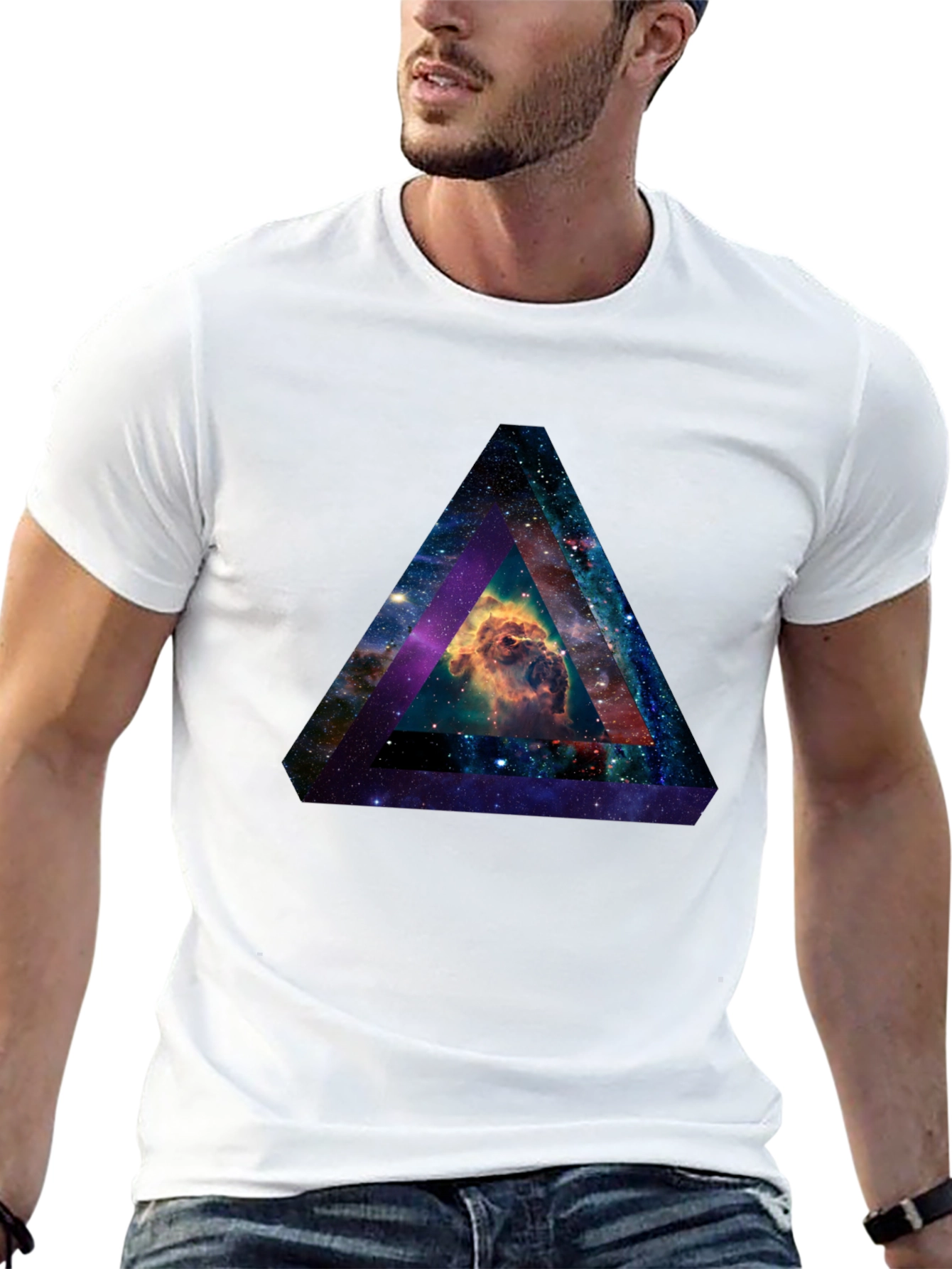 Nebula Triangle Graphic T-Shirt