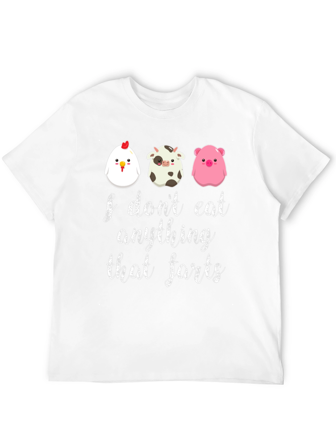 Vegan Funny T-Shirt: I Dont Eat Anything That Farts