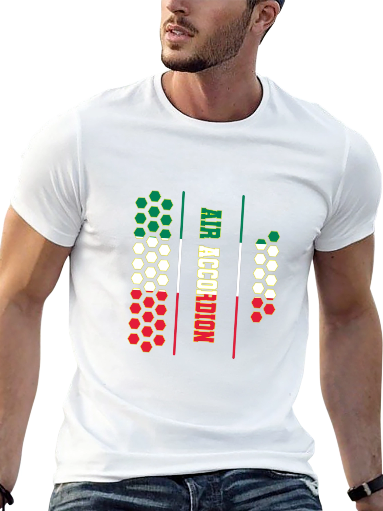 Air Accordion Italian Flag T-Shirt