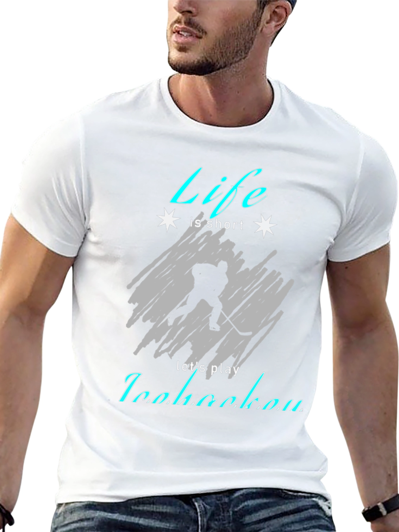 Life is Short Play Ice Hockey T-Shirt
