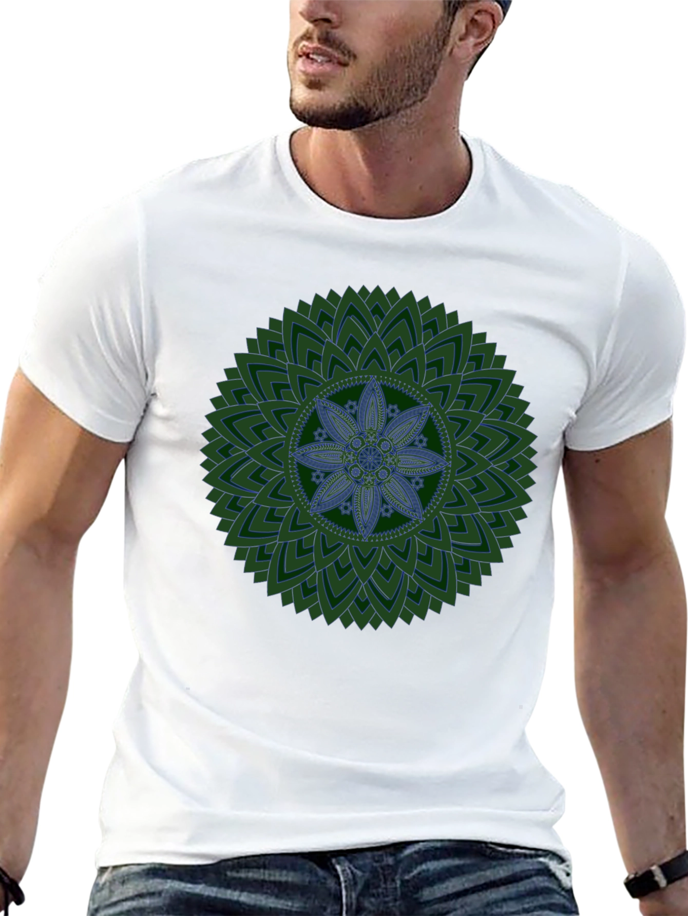 Mandala Print Black T-Shirt - Unique Design