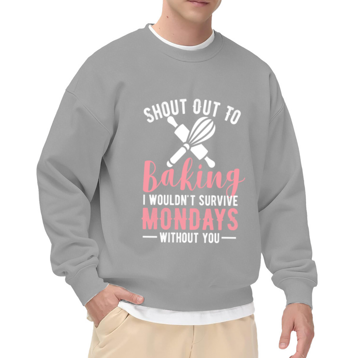 SHOUT OUT TO BAKING - Funny Baker Graphic ԲÁìÎÀÒ | Unisex Pullover Sweatshirt