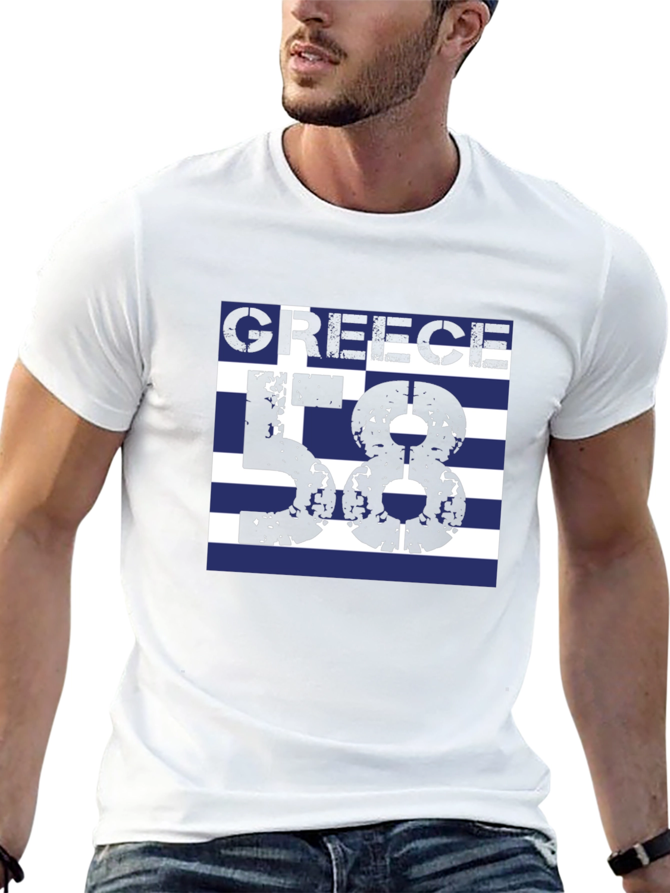 Greece Flag T-Shirt - Number 58