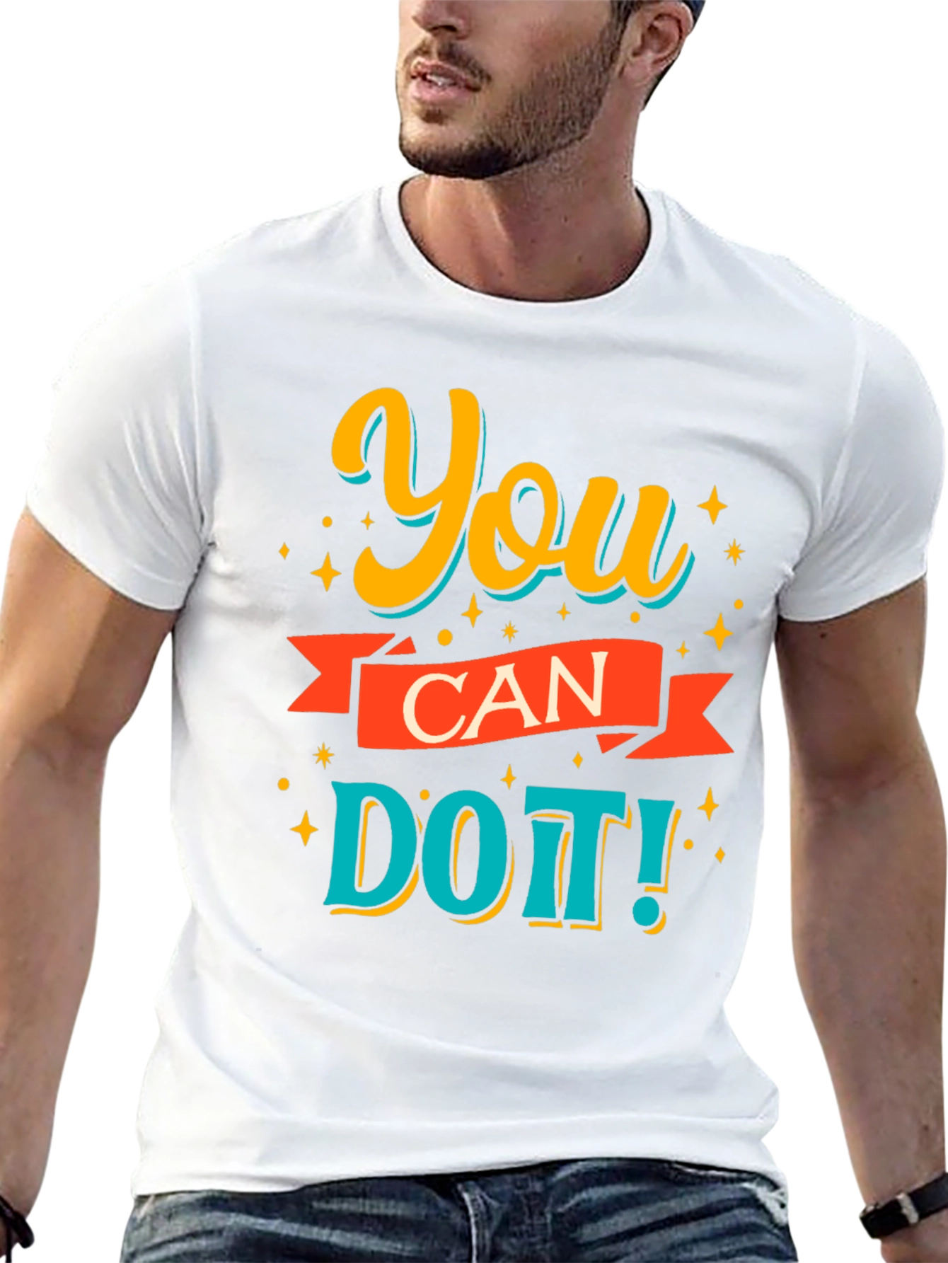 You Can Do It! Graphic Print T-Shirt