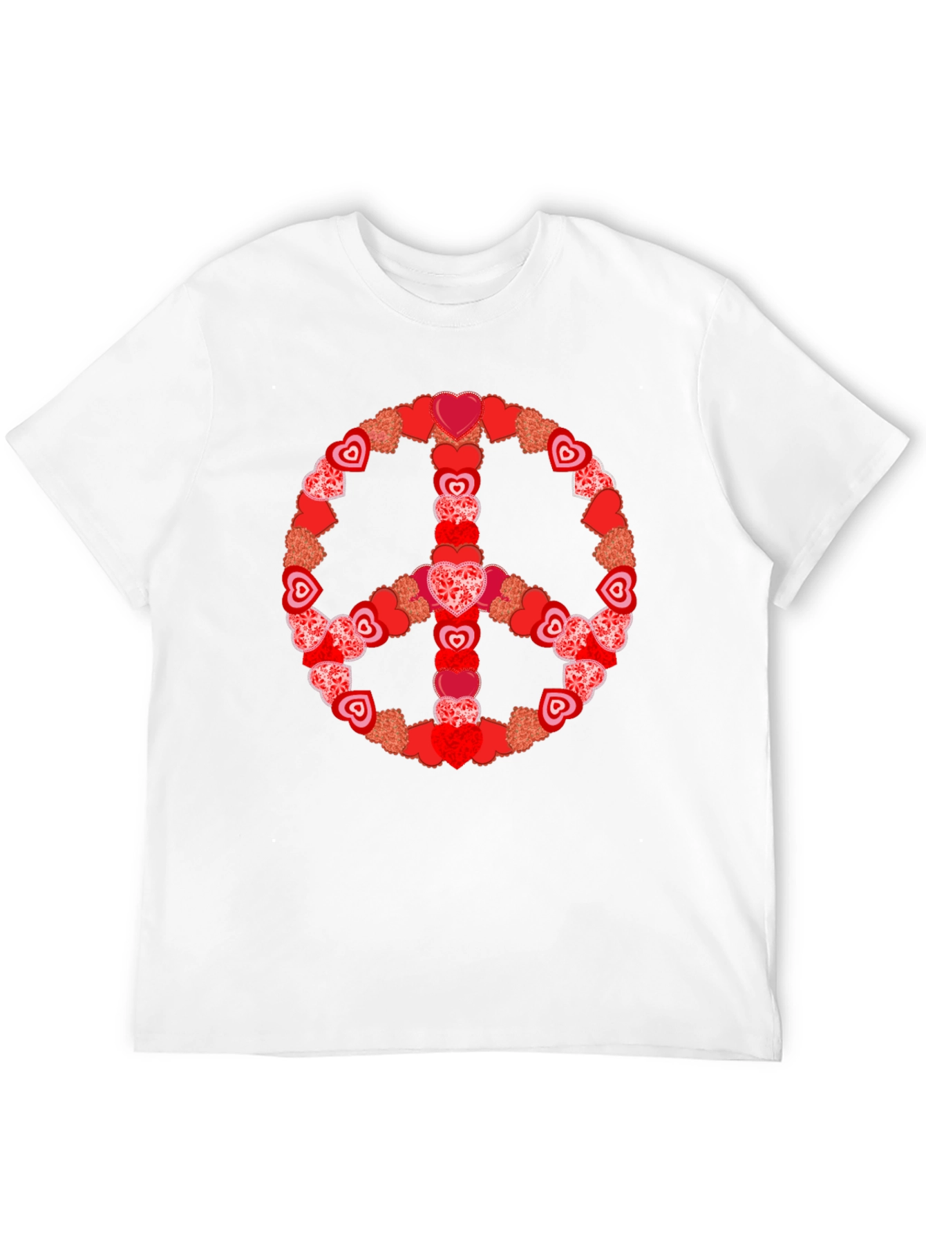 Heart Peace Sign Graphic Tee - Valentines Day Gift