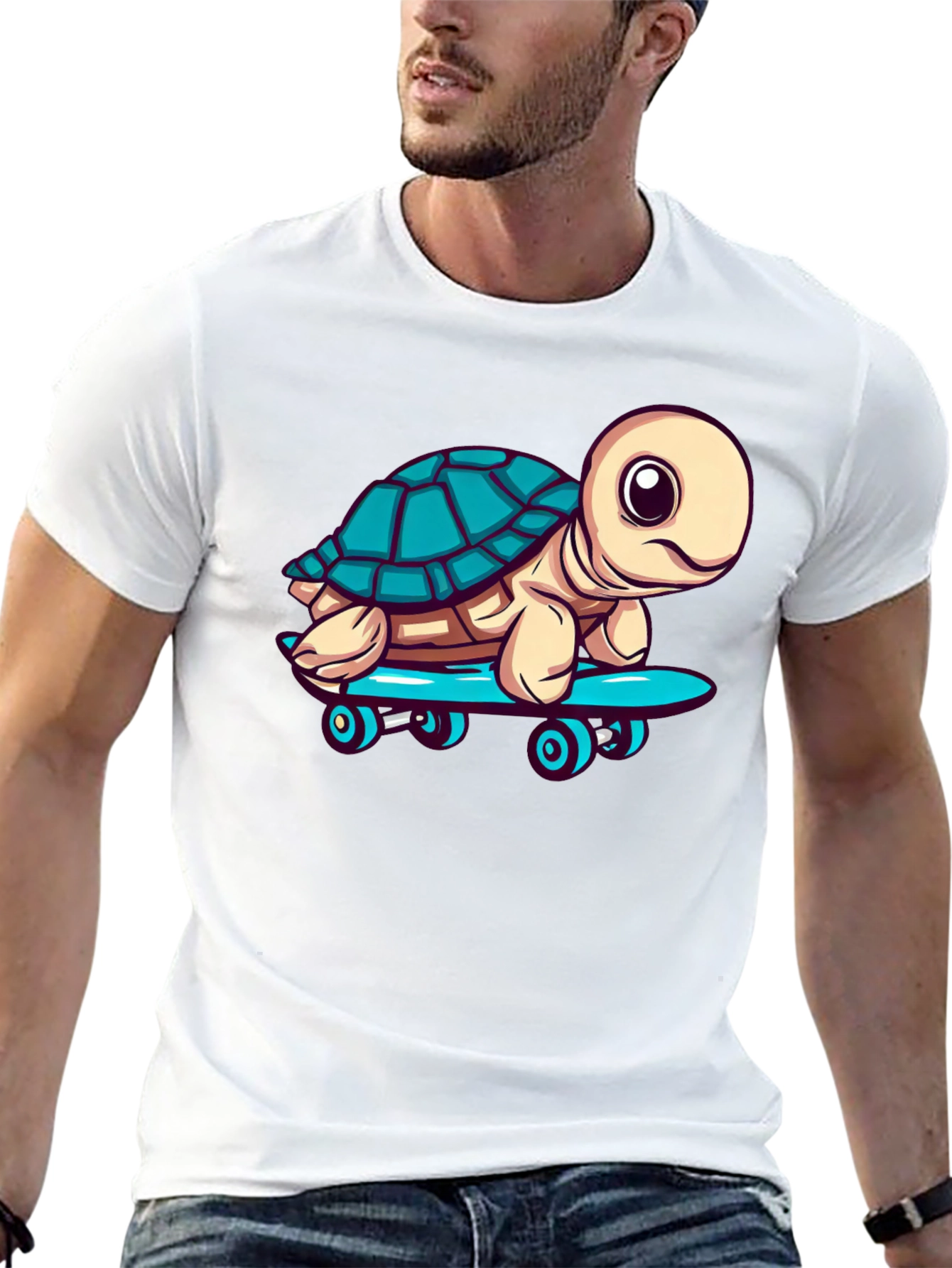 Turtle Skateboard Graphic T-Shirt
