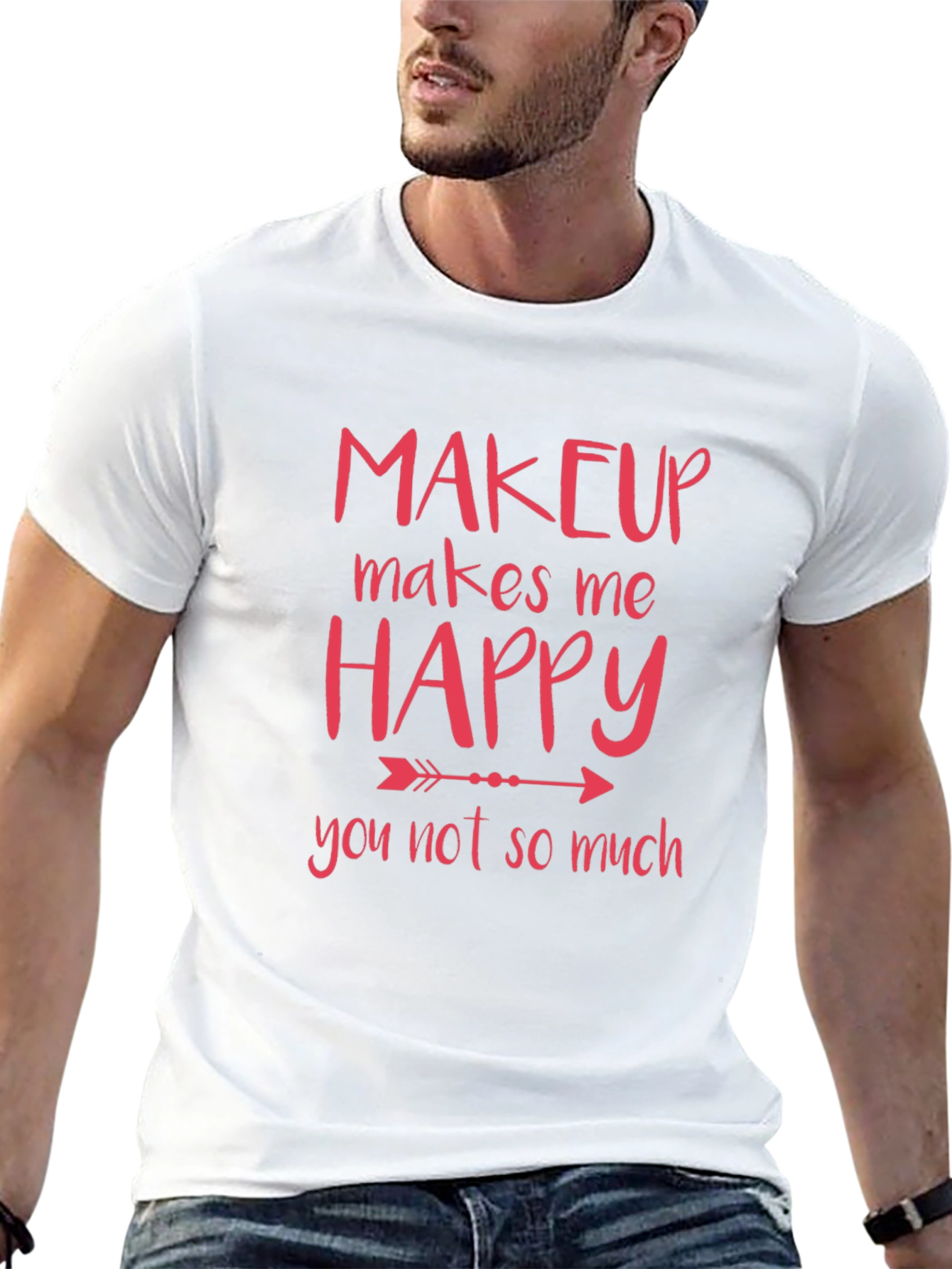 Makeup Makes Me Happy Graphic Tee