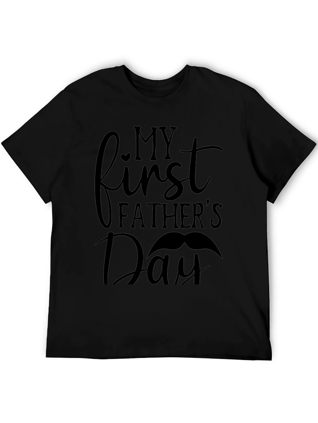 My First Fathers Day Black T-Shirt