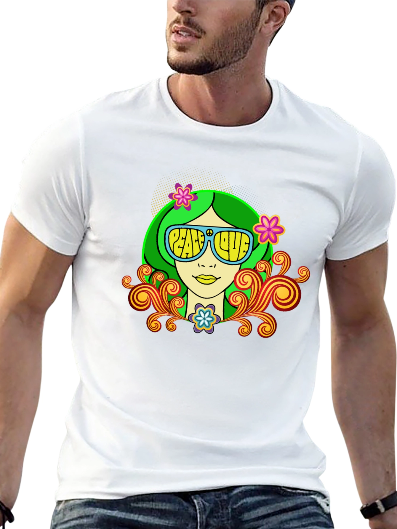 Peace & Love Retro Graphic Tee