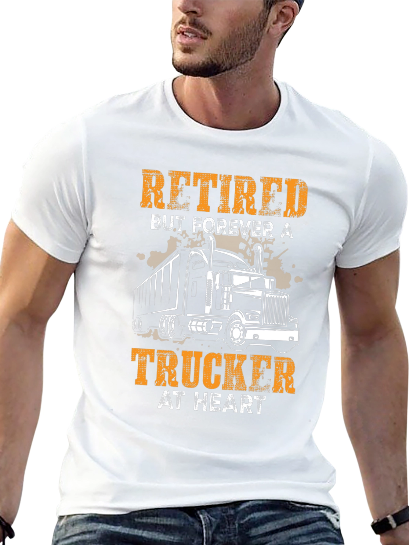 Retired Trucker T-Shirt: Forever at Heart!