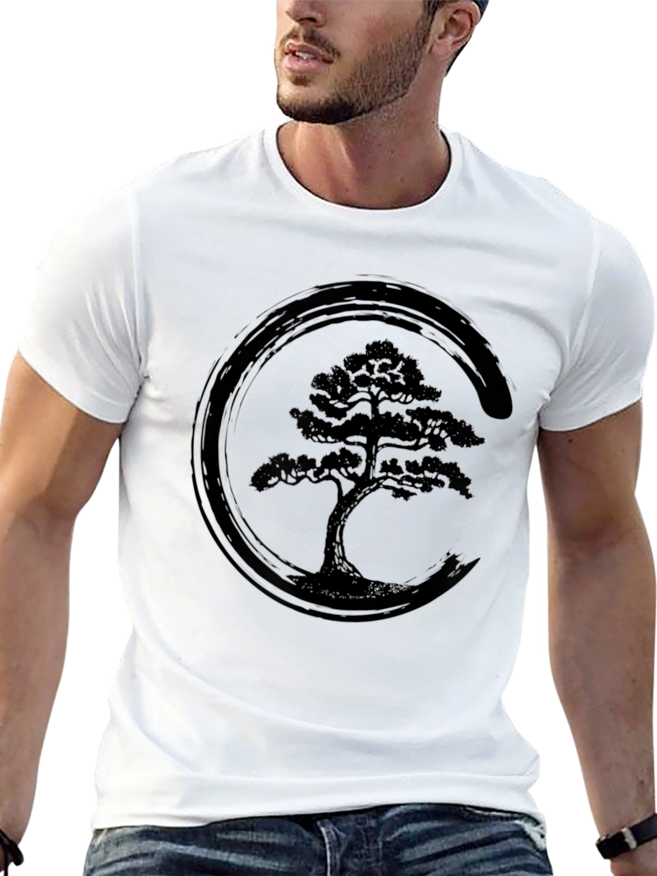 Zen Bonsai Tree T-Shirt - Unisex Crew Neck