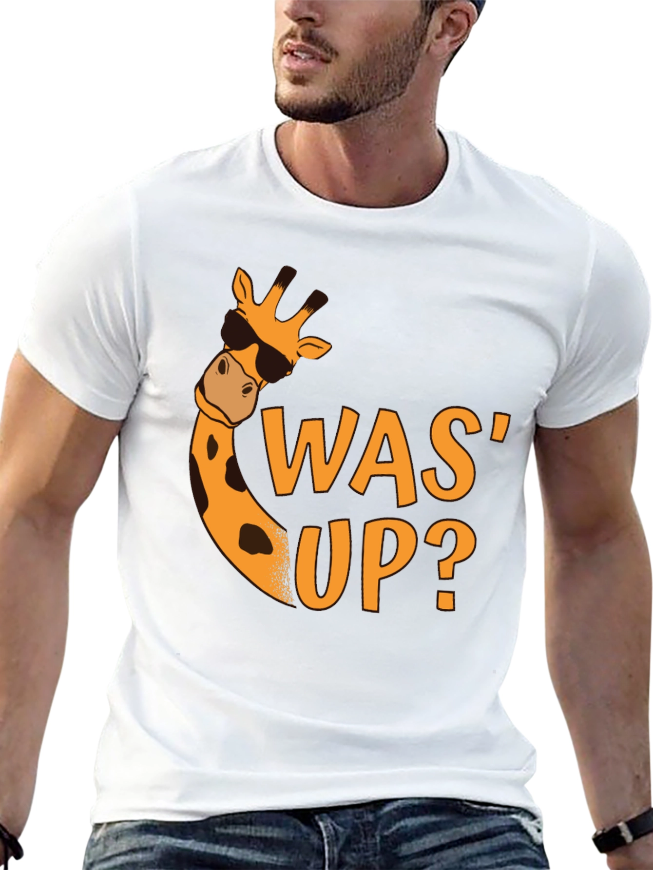 Cool Giraffe Was Up? Black Graphic Tee