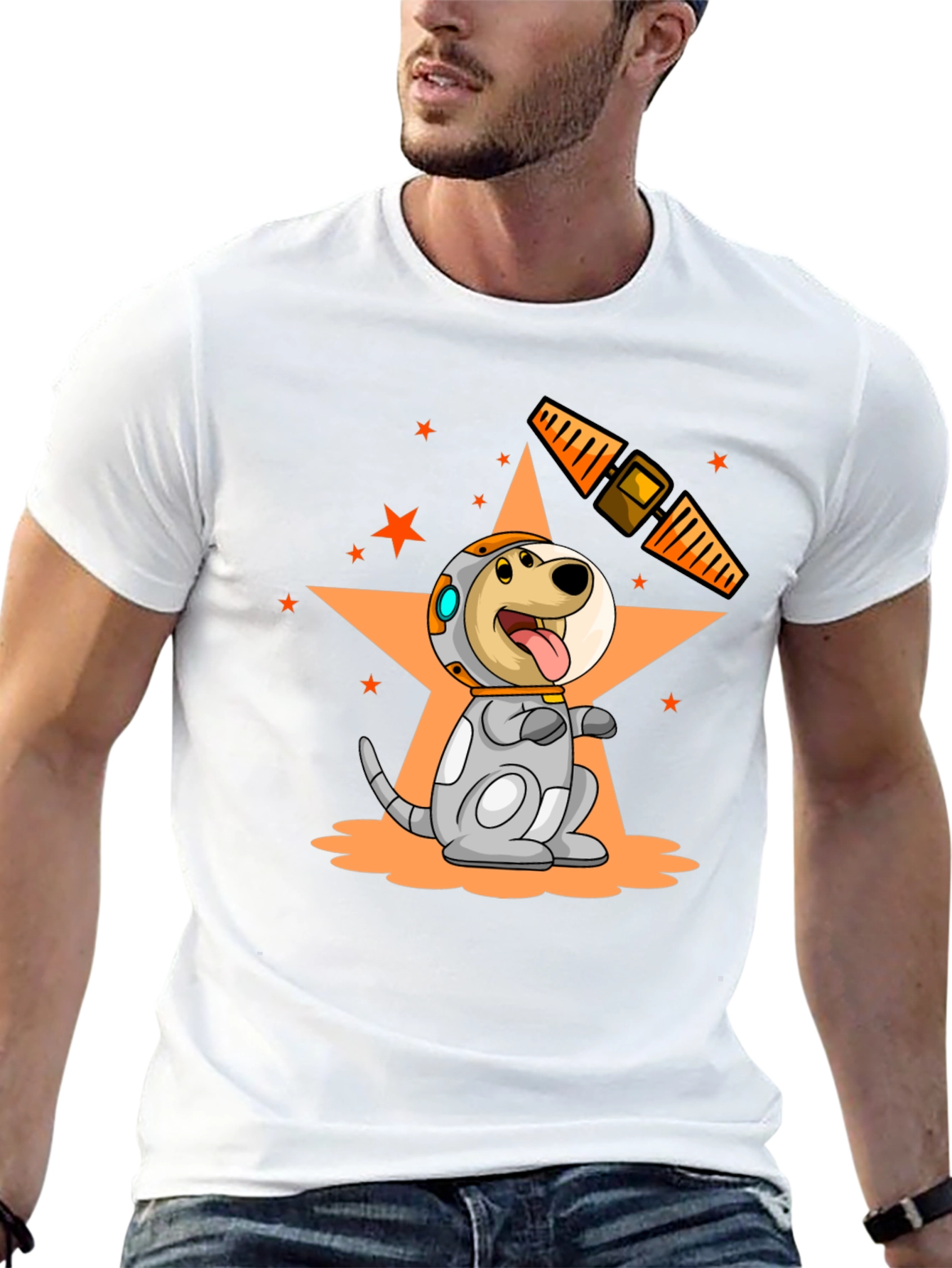 Dog Astronaut T-Shirt - Space Pup in Orbit!