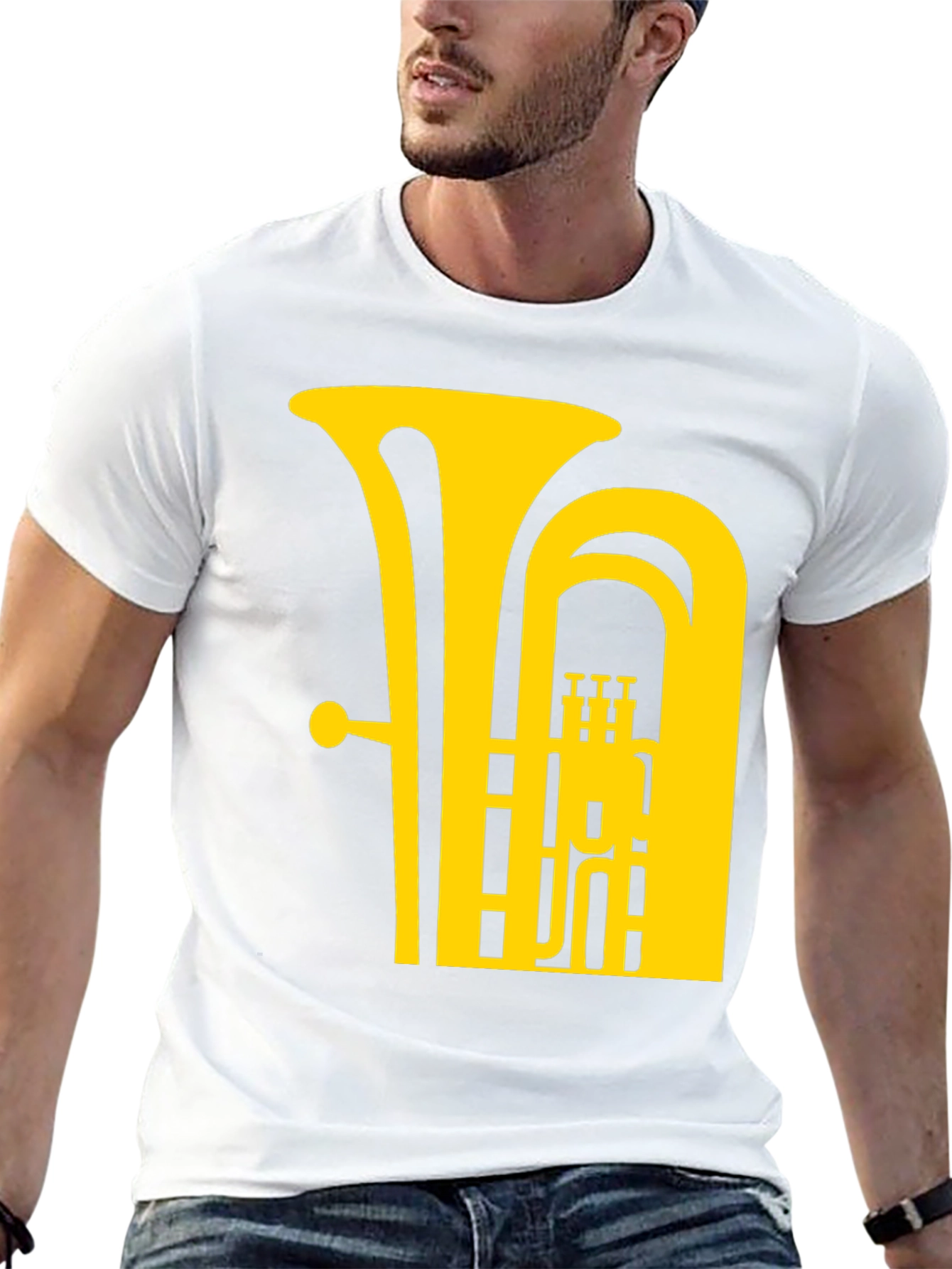 Tuba Graphic Tee - Music Lovers Black T-Shirt