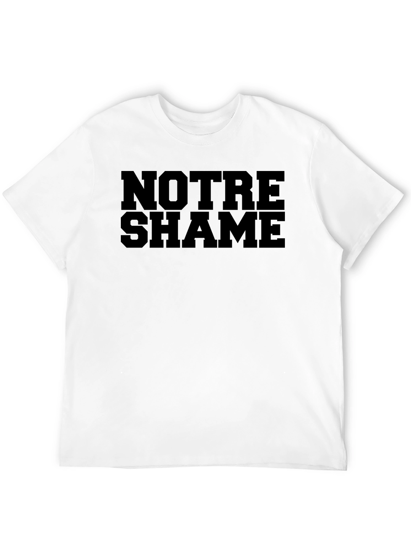 Notre Shame Black Graphic Tee - Funny T-Shirt