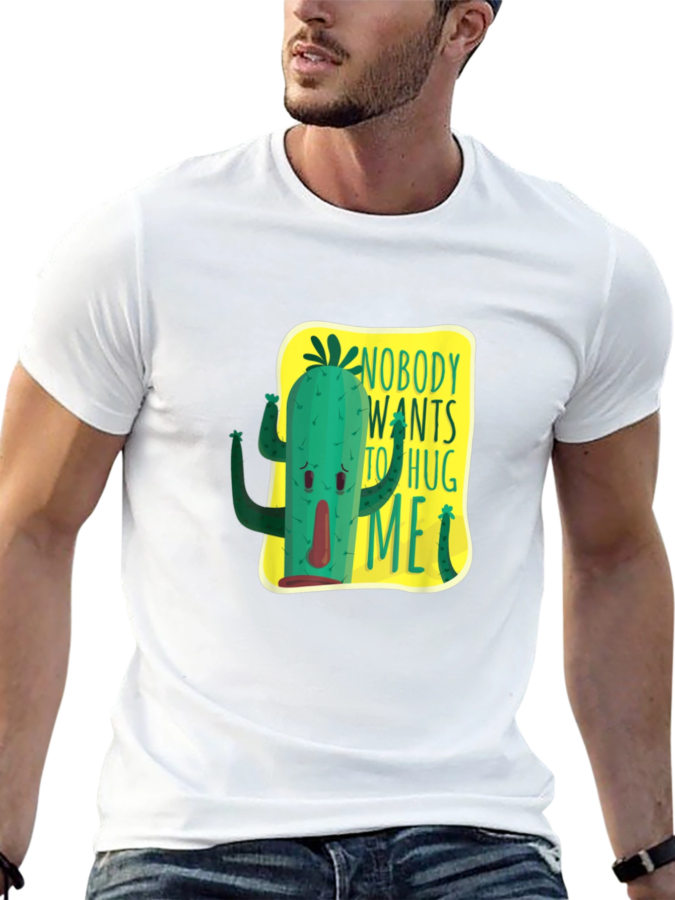 Nobody Wants To Hug Me Cactus Graphic Tee