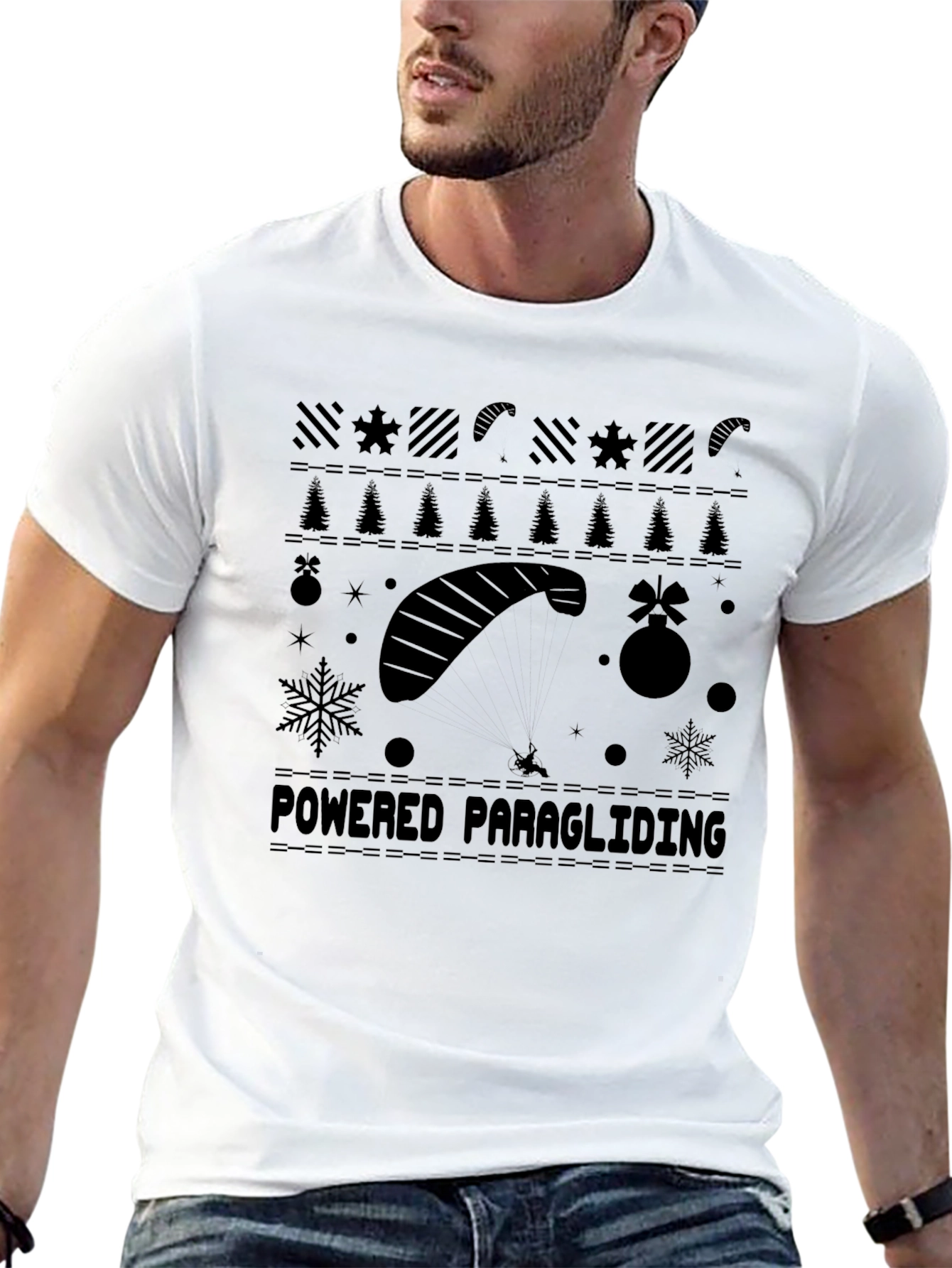 Powered Paragliding Christmas Sweater T-Shirt