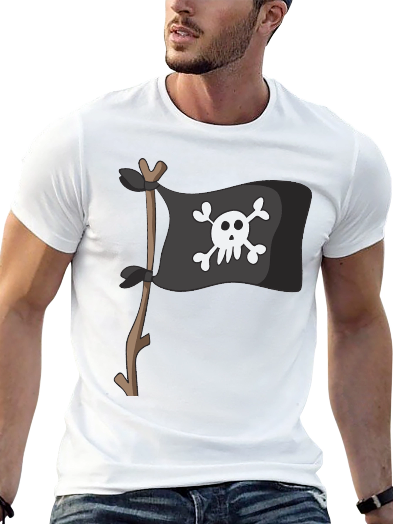 Pirate Flag Graphic T-Shirt - Skull & Crossbones
