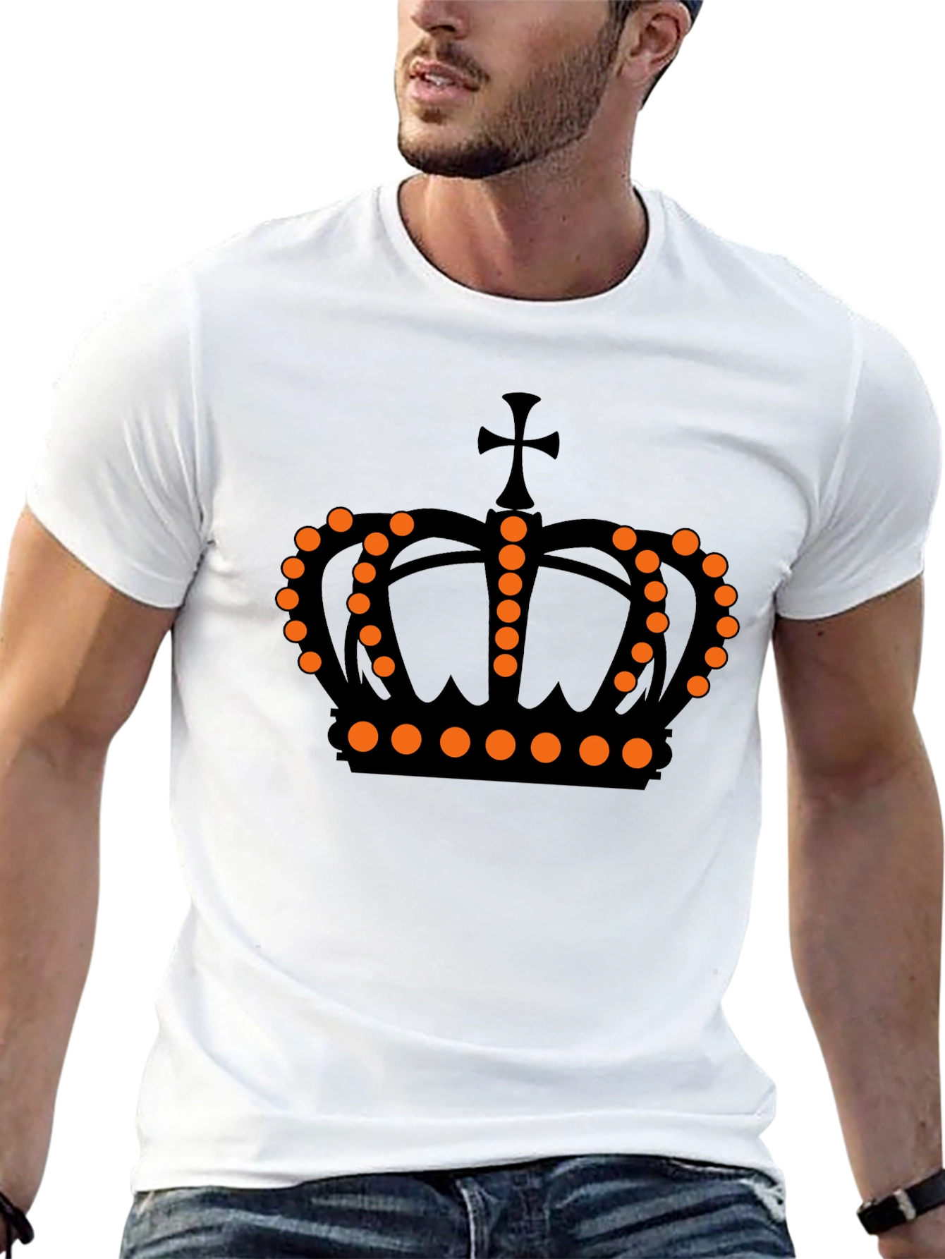 Crown Graphic Tee - Black Casual Shirt