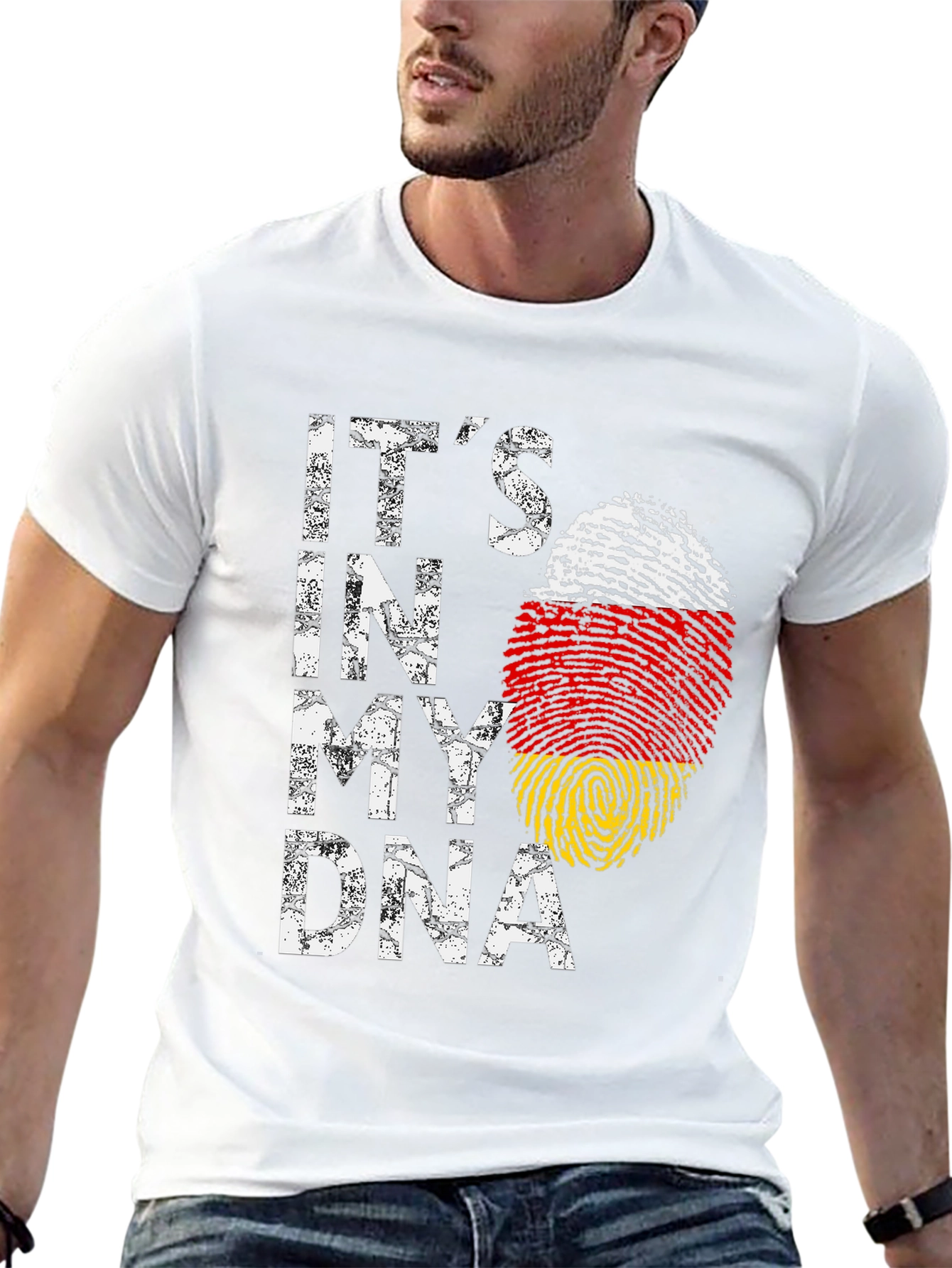 Its In My DNA - German Flag Fingerprint T-Shirt
