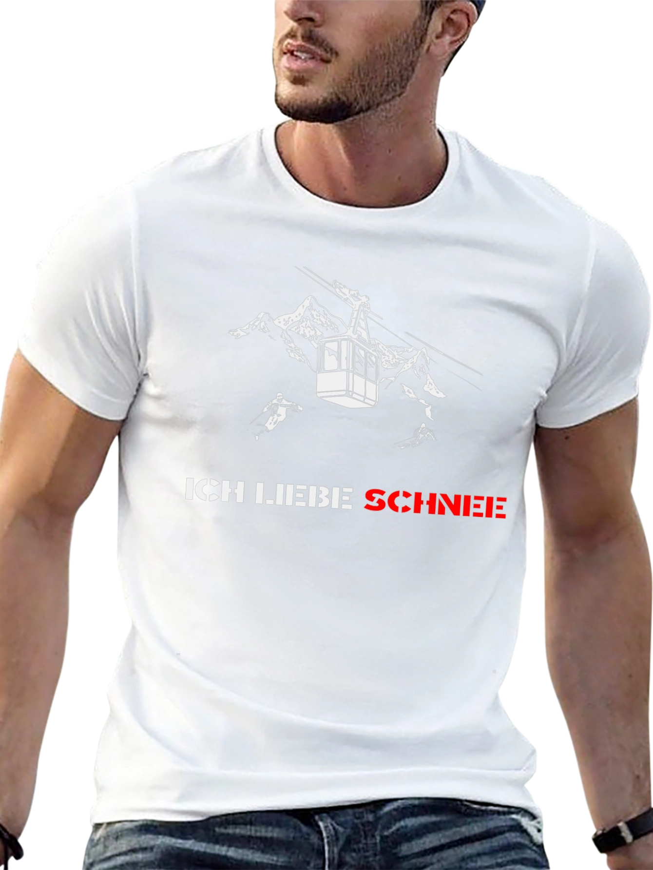 Ich Liebe Schnee Black T-Shirt