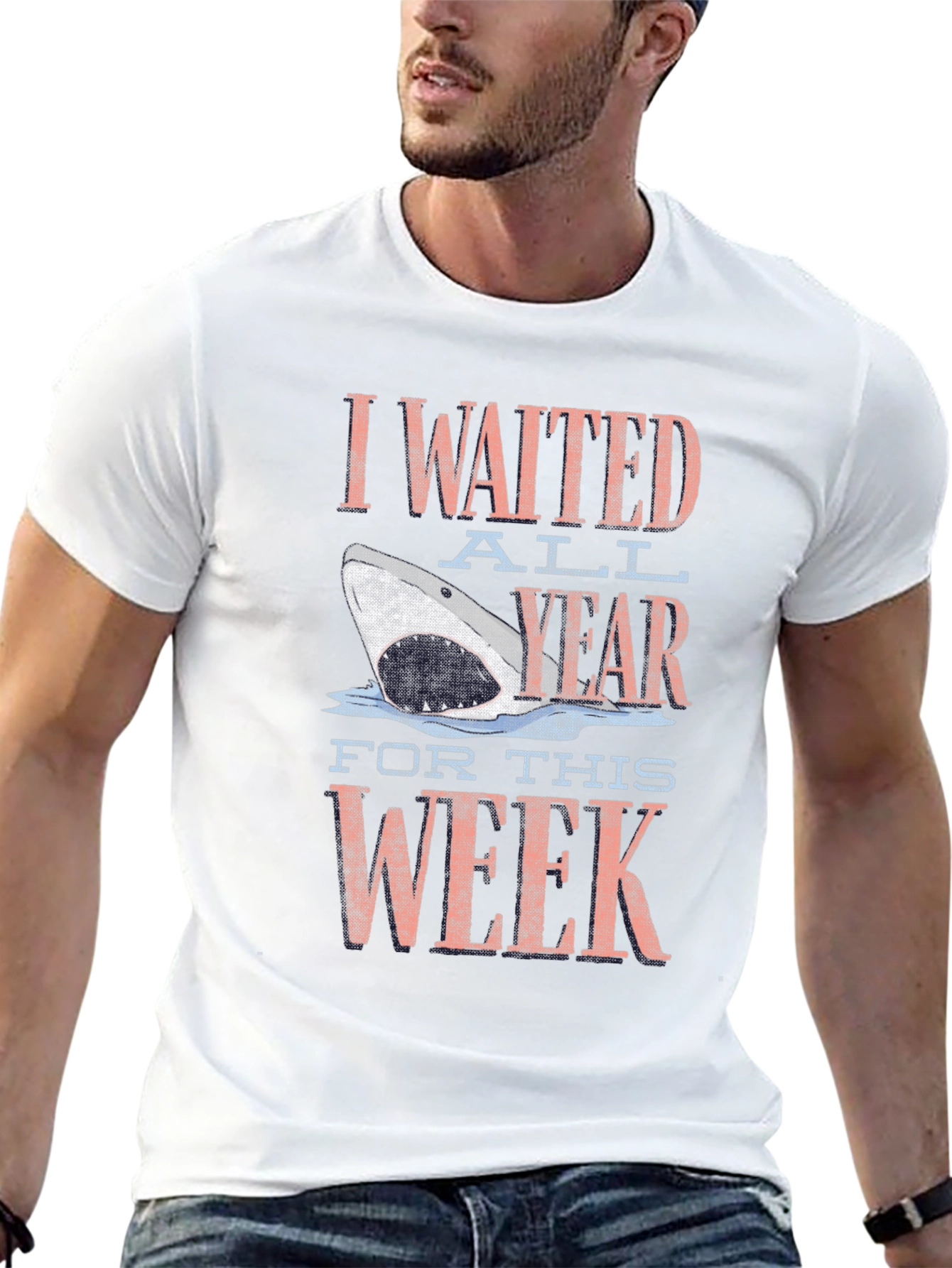 Shark Week Mens Black Graphic T-Shirt