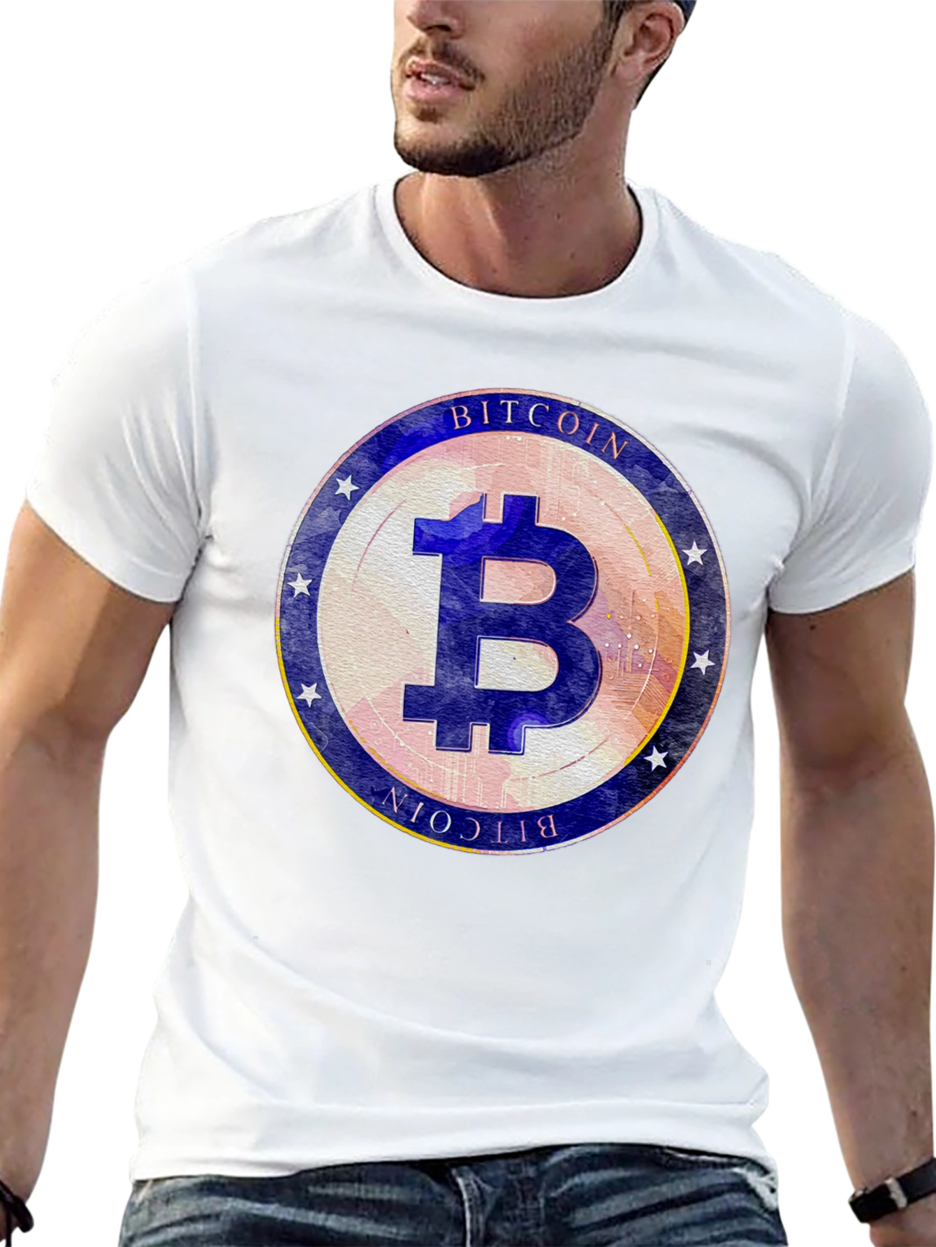 Bitcoin Emblem Black T-Shirt