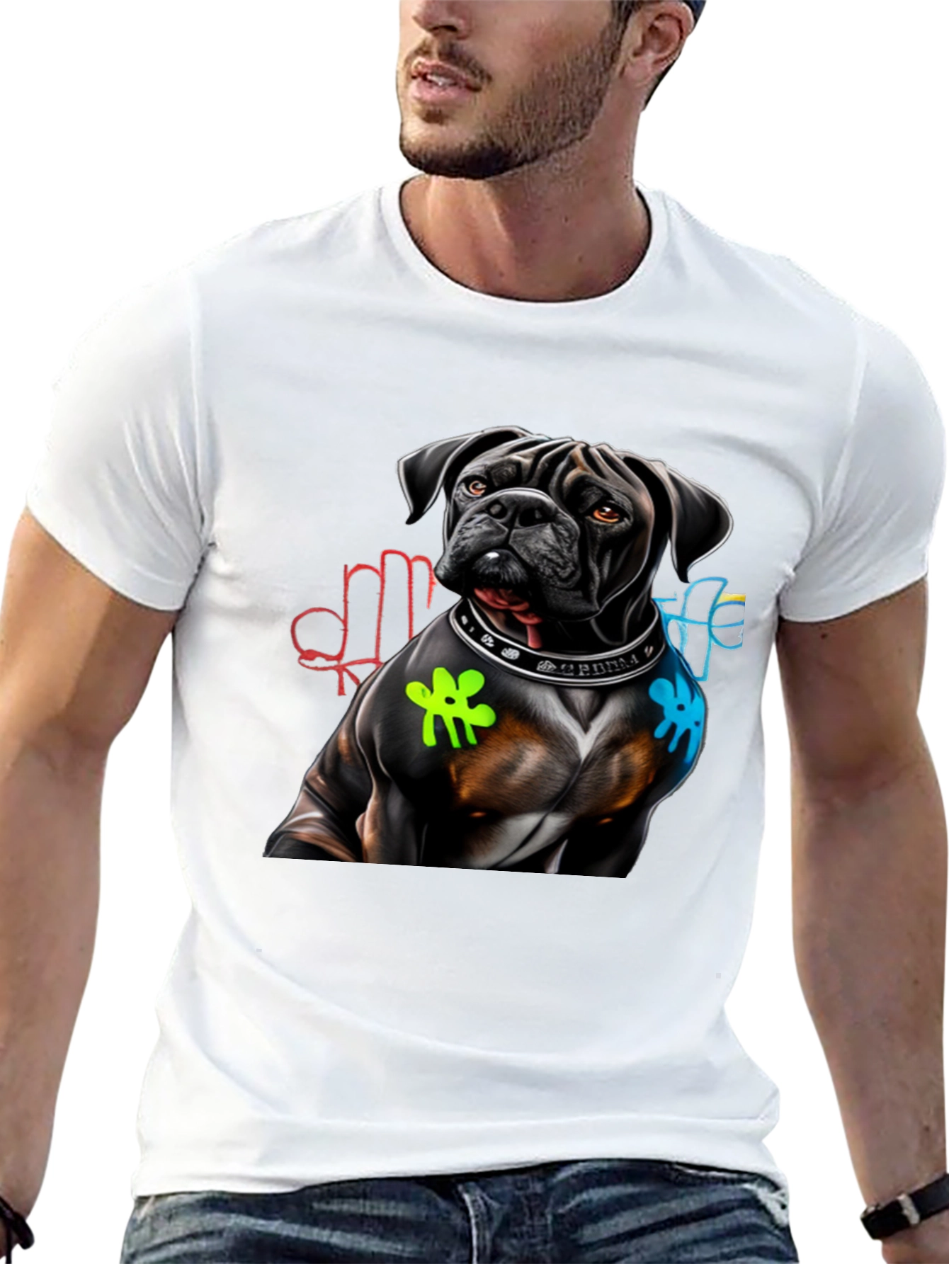 Dog Graphic T-Shirt - Cool Streetwear Style