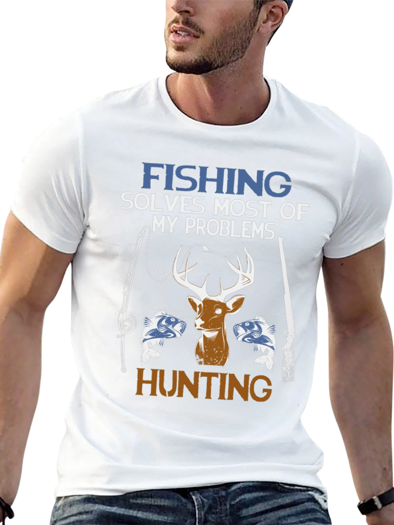 Fishing & Hunting Solves Problems T-Shirt