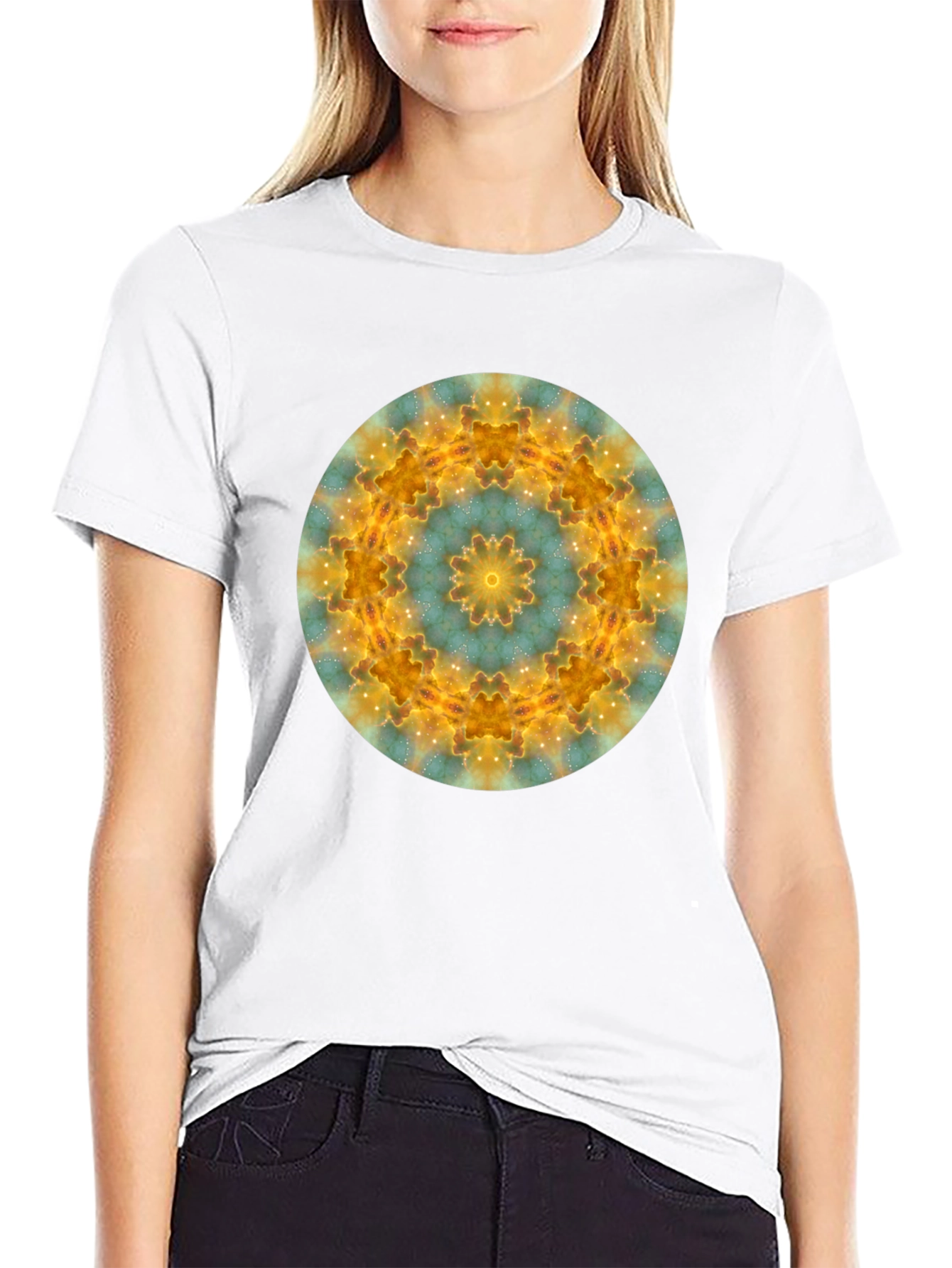 Cosmic Mandala Black T-Shirt