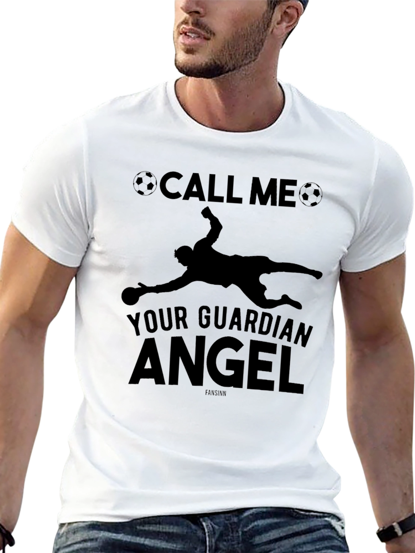 Soccer Goalie Guardian Angel Graphic T-Shirt