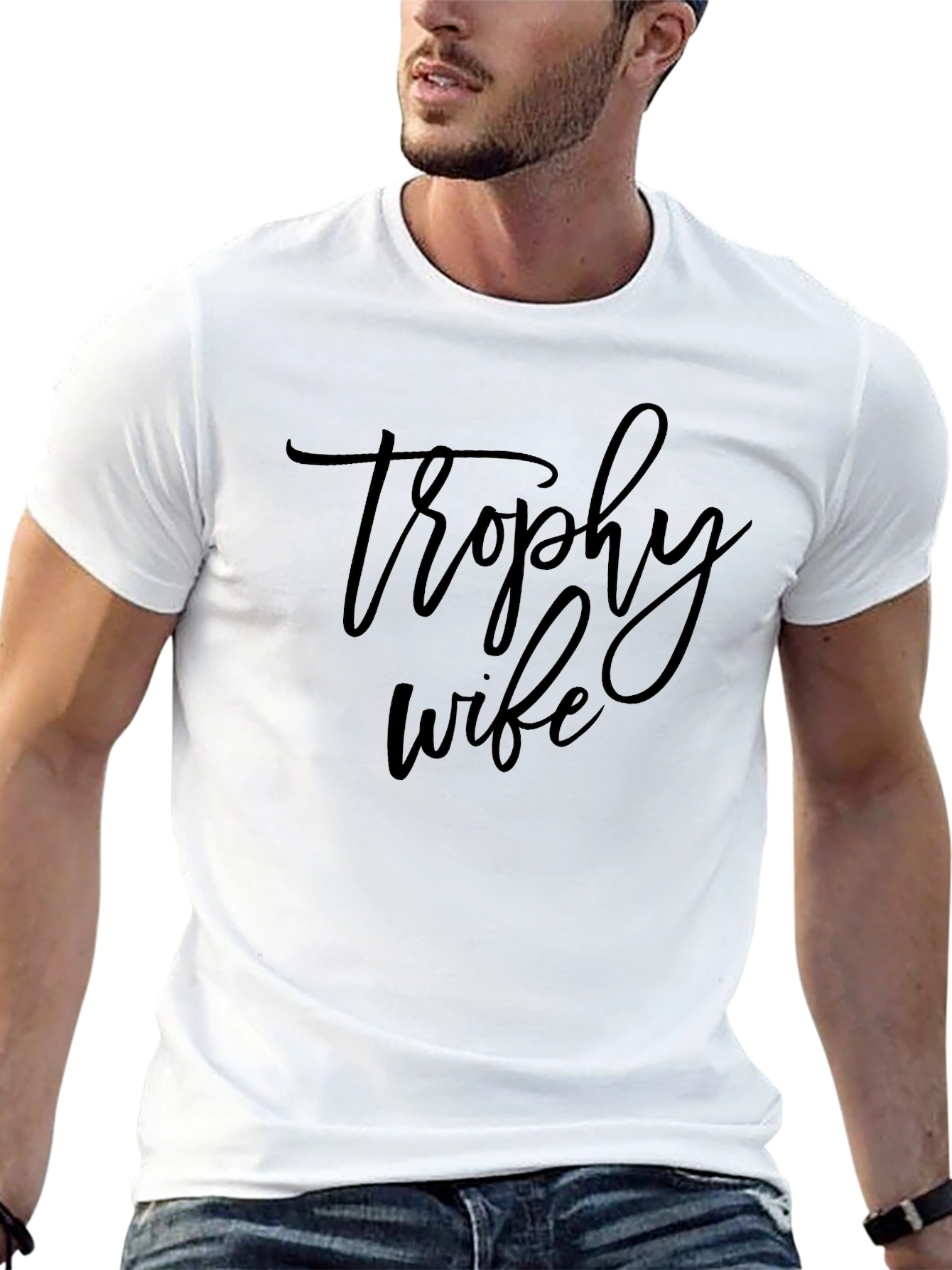 Trophy Wife Graphic Tee - Black Casual T-Shirt