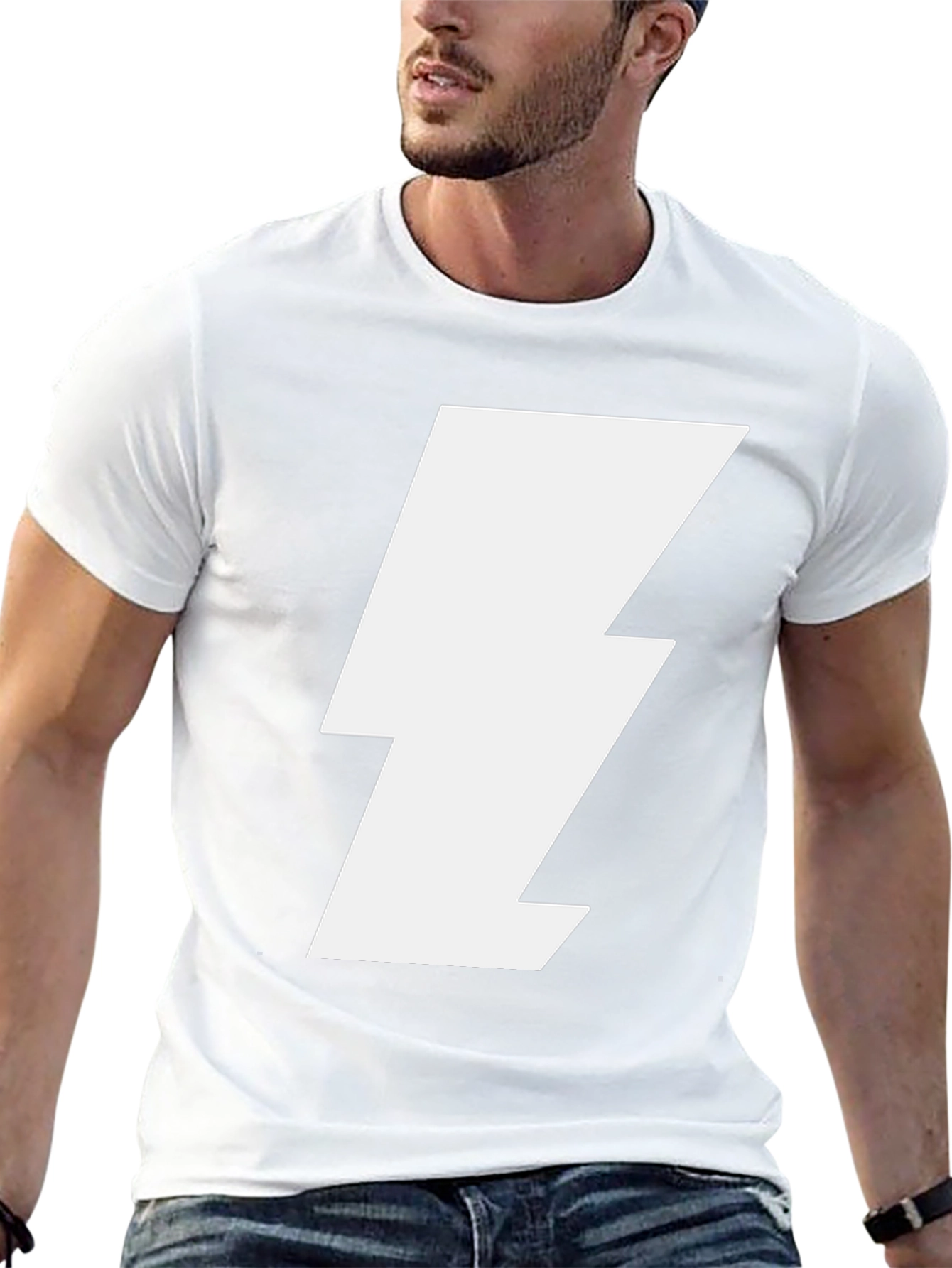 Lightning Bolt Graphic Tee - Black