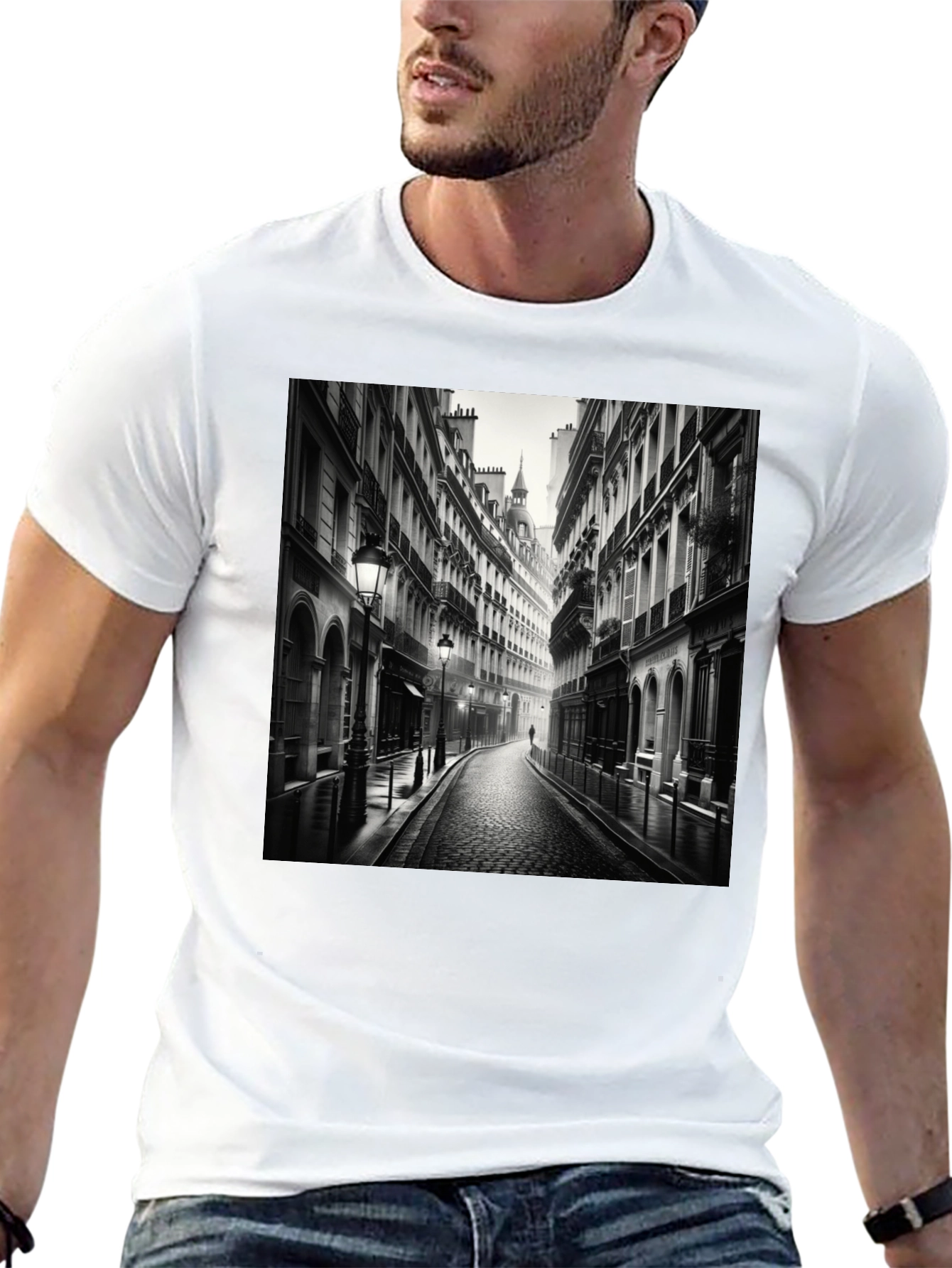 Paris Street Scene Graphic Tee