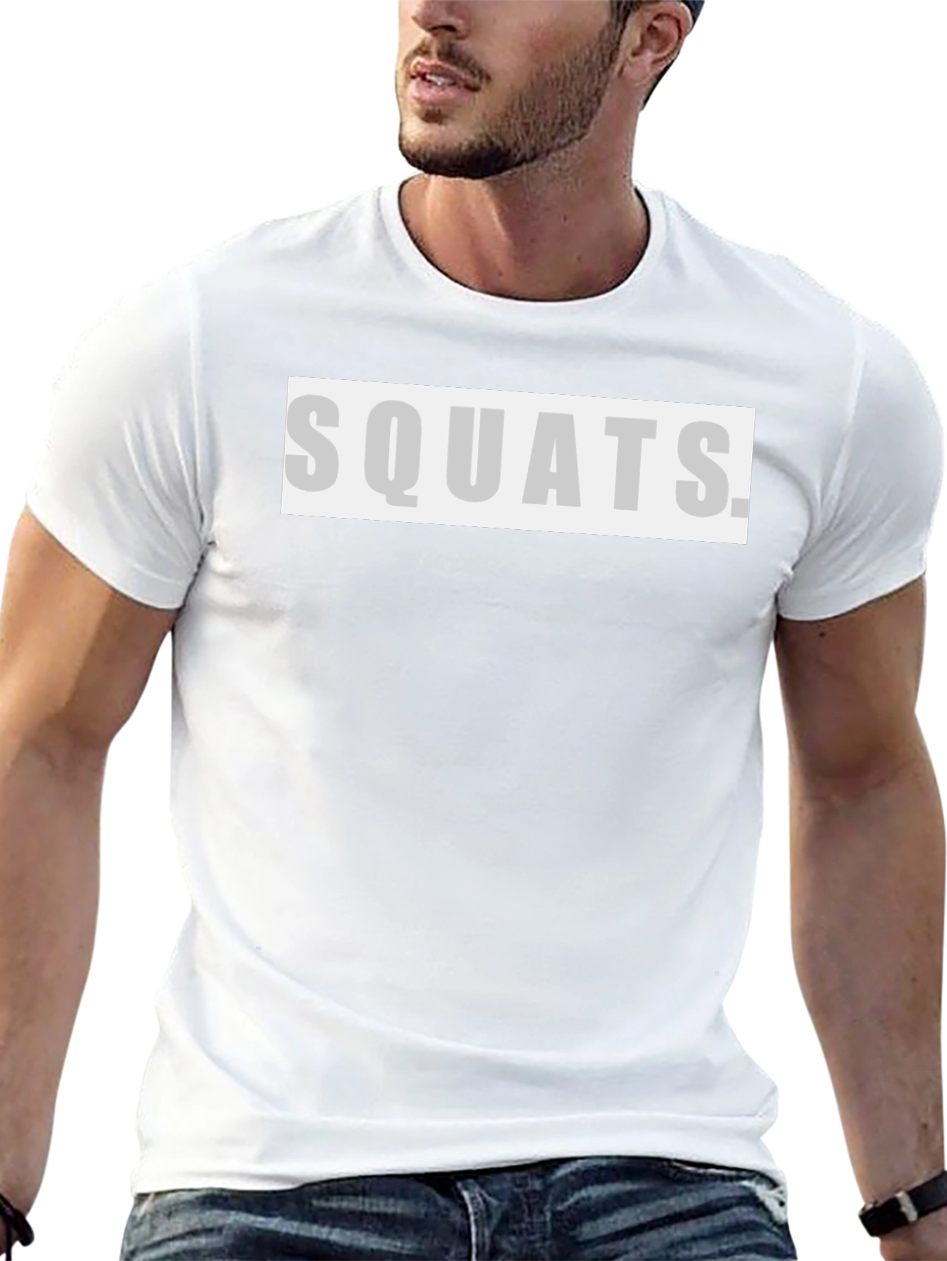 Squats T-Shirt - Black Gym Workout Tee