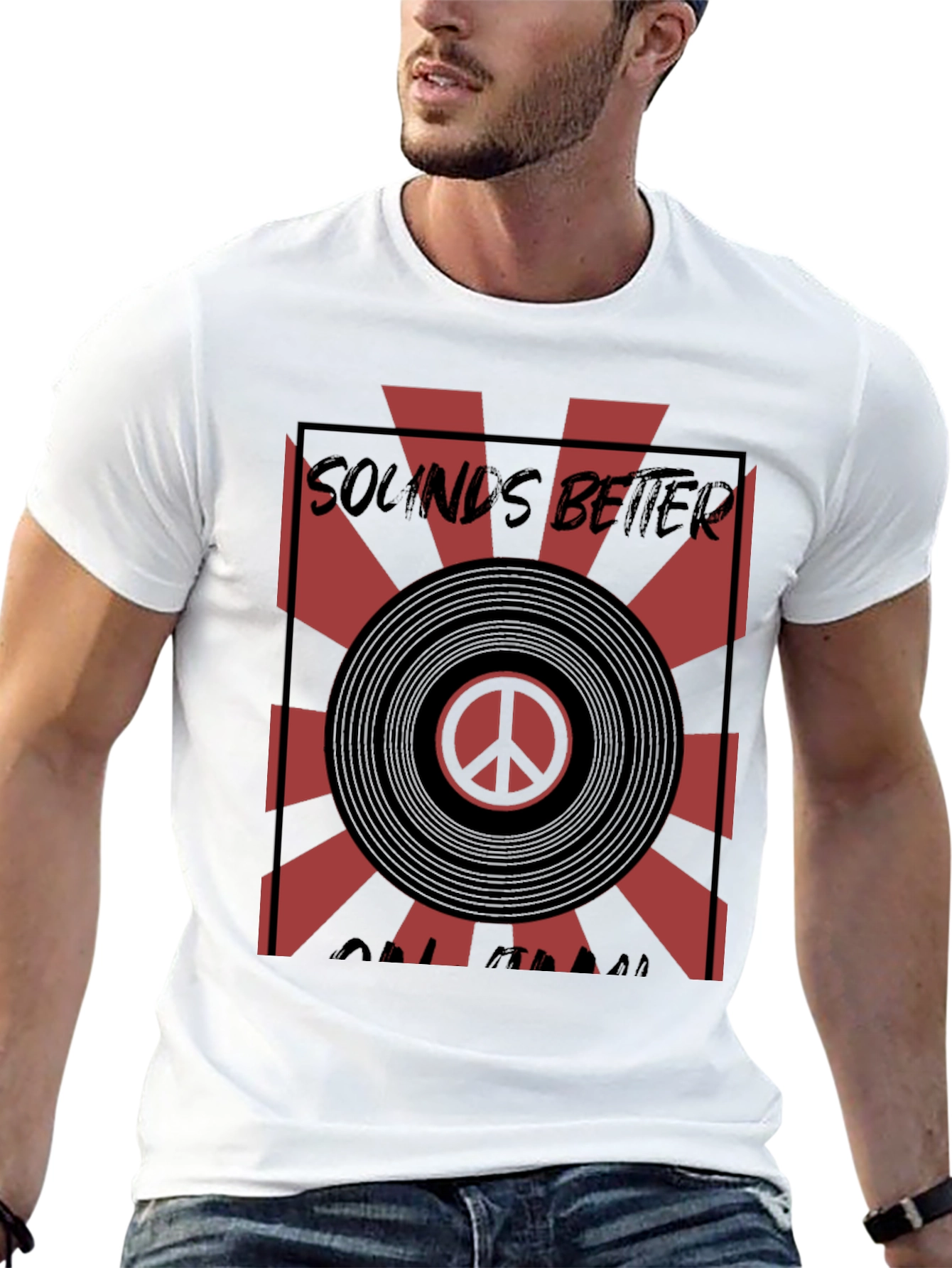 Sounds Better On Vinyl Mens Black T-Shirt