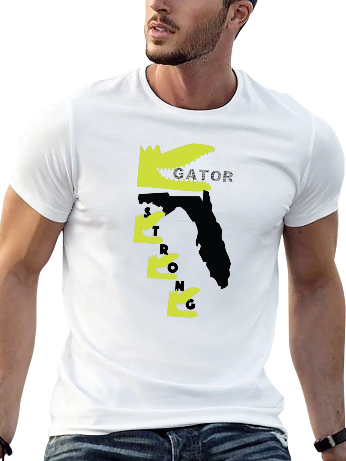 Gator Graphic Tee - Black Cotton T-Shirt