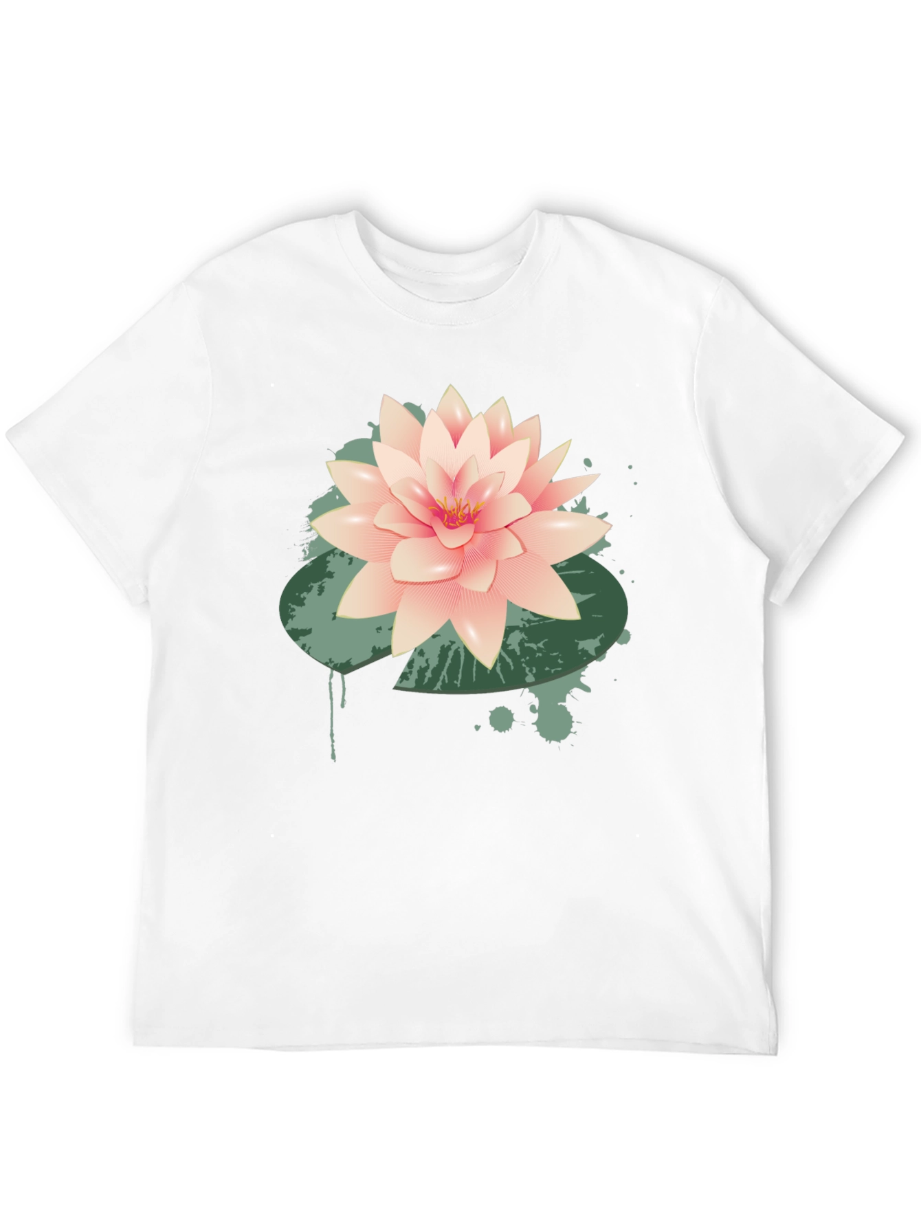 Lotus Flower Graphic Tee - Stylish Black T-Shirt