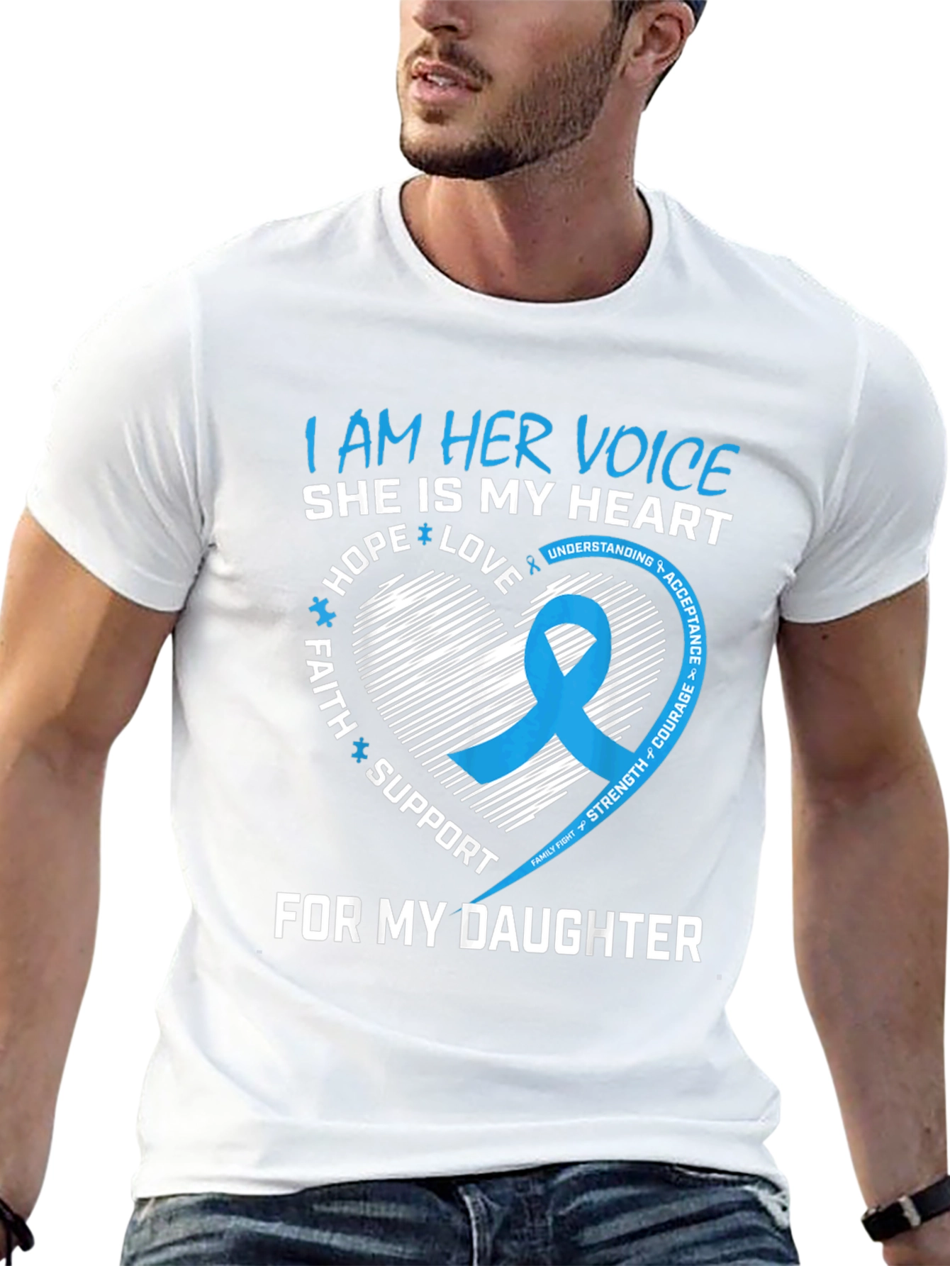 I Am Her Voice Daughter Awareness T-Shirt