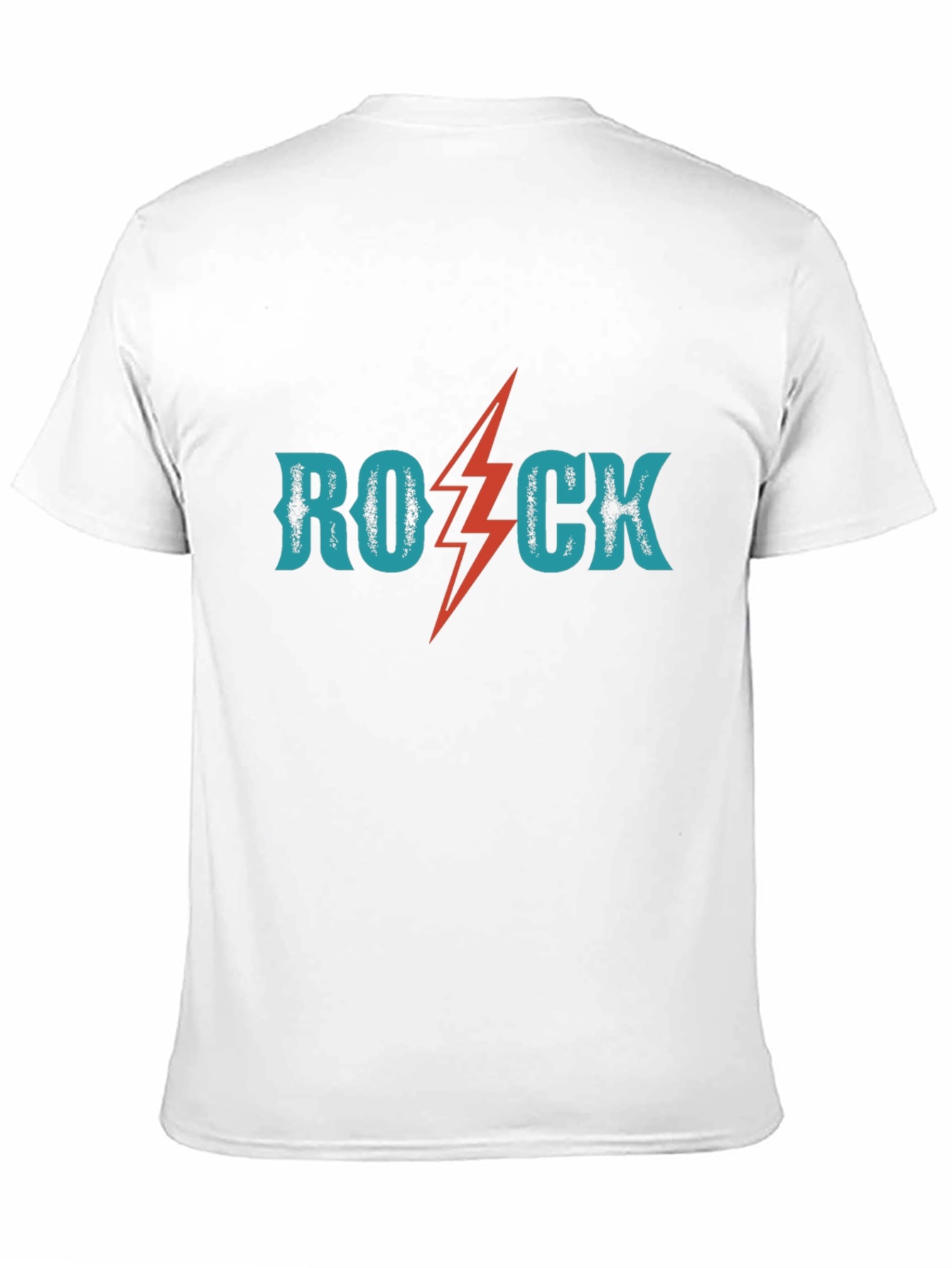 Rock Lightning Bolt Graphic Tee - Black