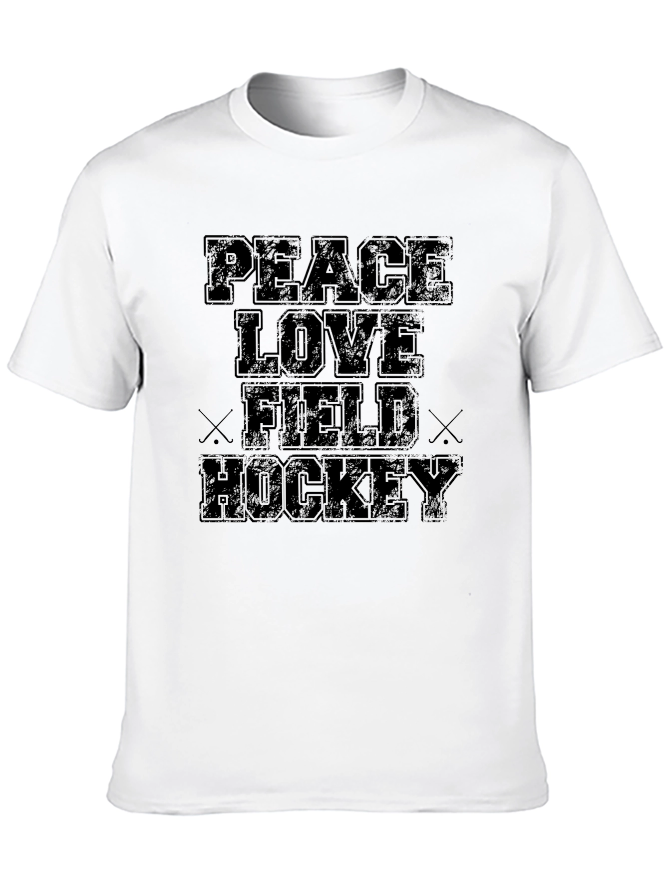 Peace Love Field Hockey Black Graphic Tee