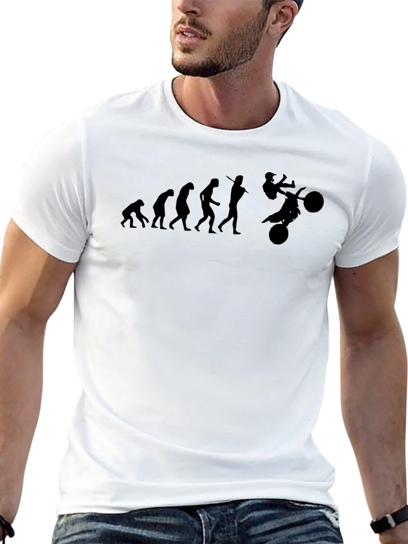 Evolution to Motocross Rider Black T-Shirt