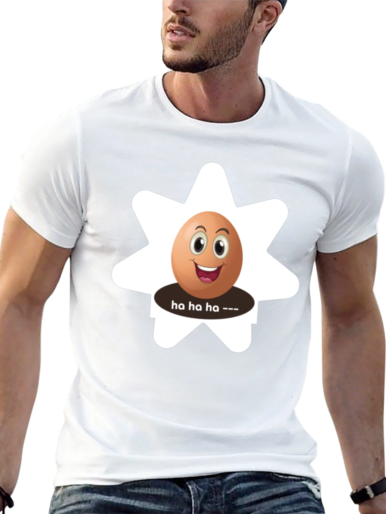 Funny Egg Cartoon Graphic T-Shirt