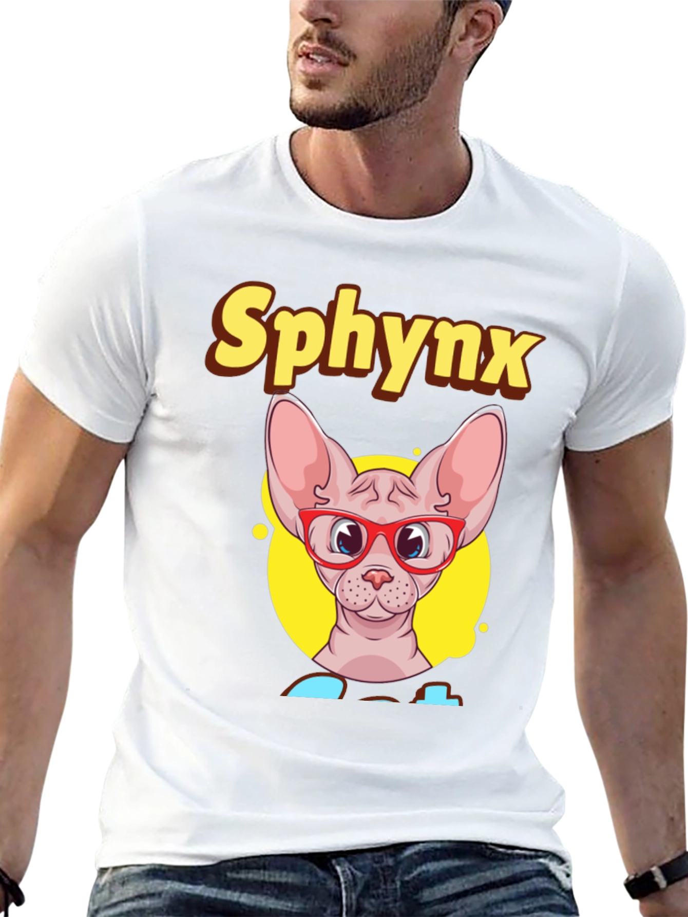 Sphynx Cat T-Shirt - Funny Cat with Glasses