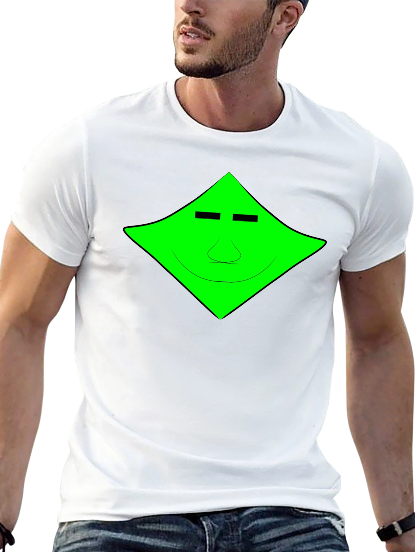 Geometric Face Graphic Tee - Cool & Unique Design