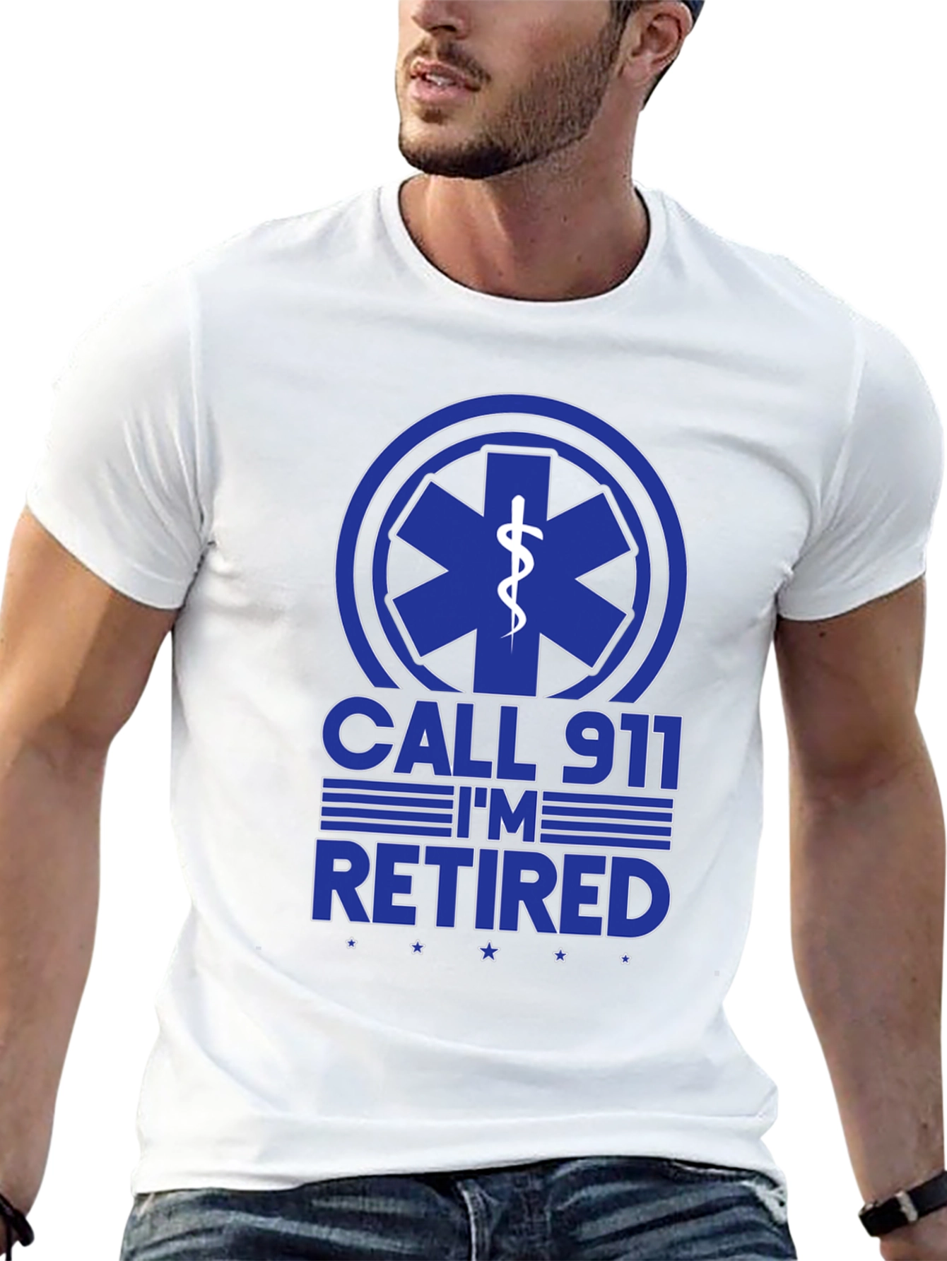 Retired EMT T-Shirt - Call 911 Funny Graphic Tee